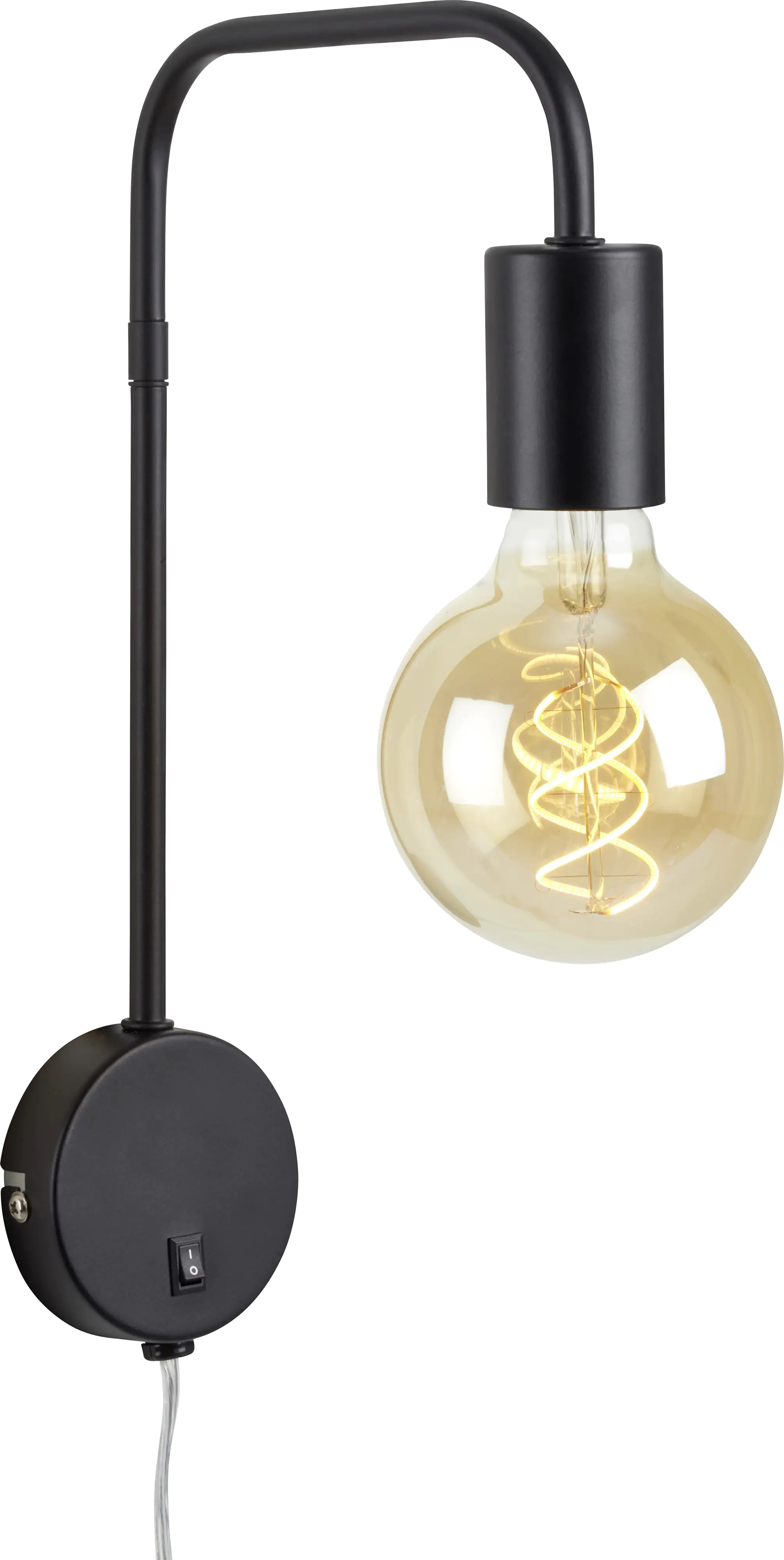 Briloner Bettleuchte Alva schwarz E27, max. 40W