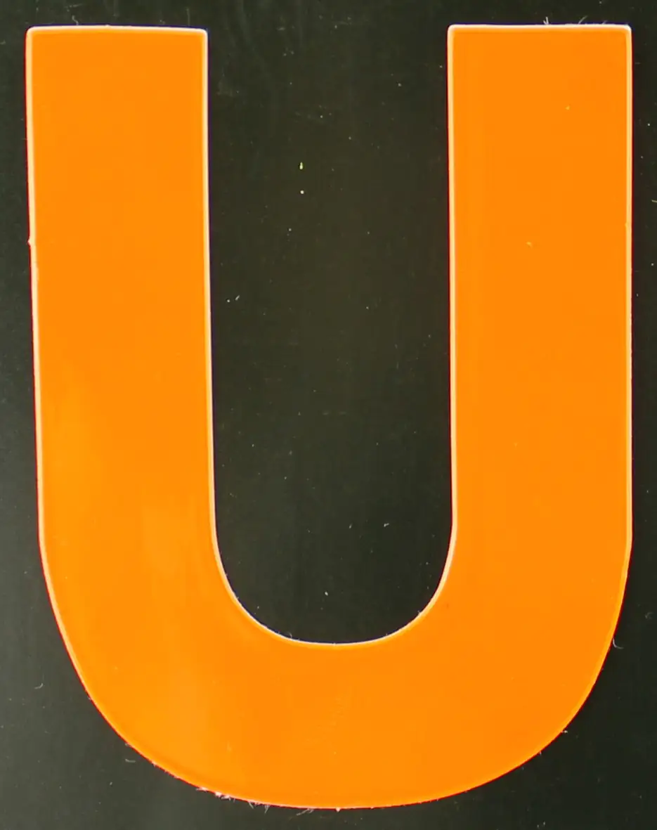 4004947548607 Conacord Reflektierender Klebebuchstabe U orange "U"