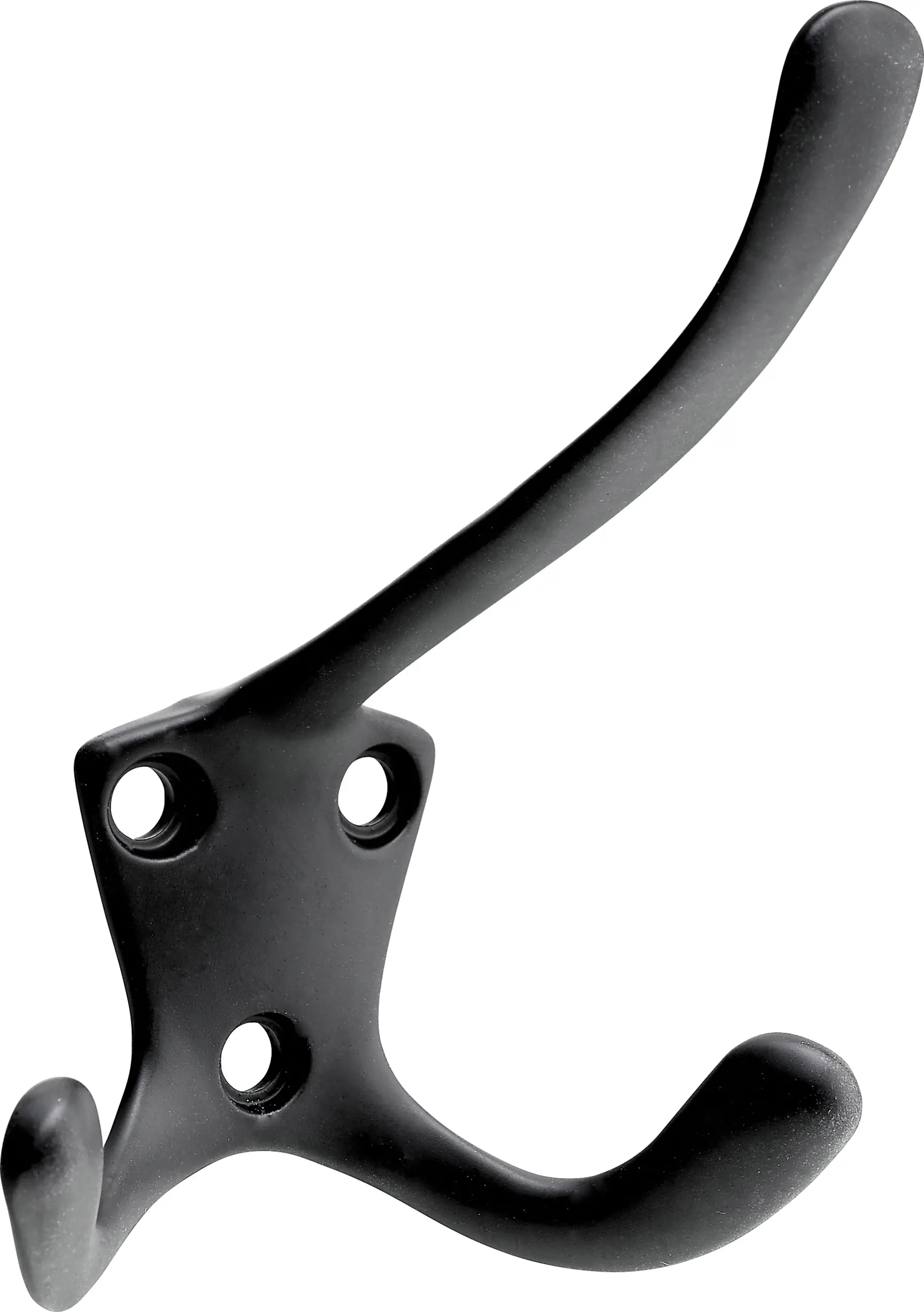 Hettich Hut-& Mantelhaken Zinkdruckguss 76 x 96 x 90 mm schwarz - 1 Stück