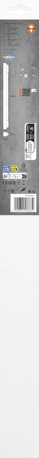 Osram LED Lichtleiste Power Batten weiß 60 cm 12 W kaltweiß Osram LED Lichtleiste Power Batten weiß 60 cm 12 W kaltweiß