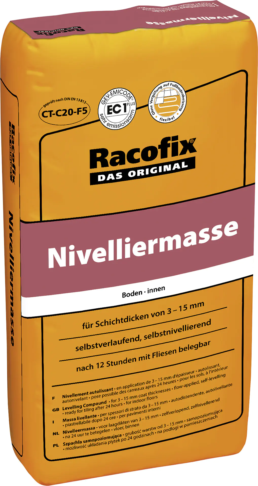 Racofix Nivelliermasse 20 kg für Innen Racofix Nivelliermasse 20 kg für Innen