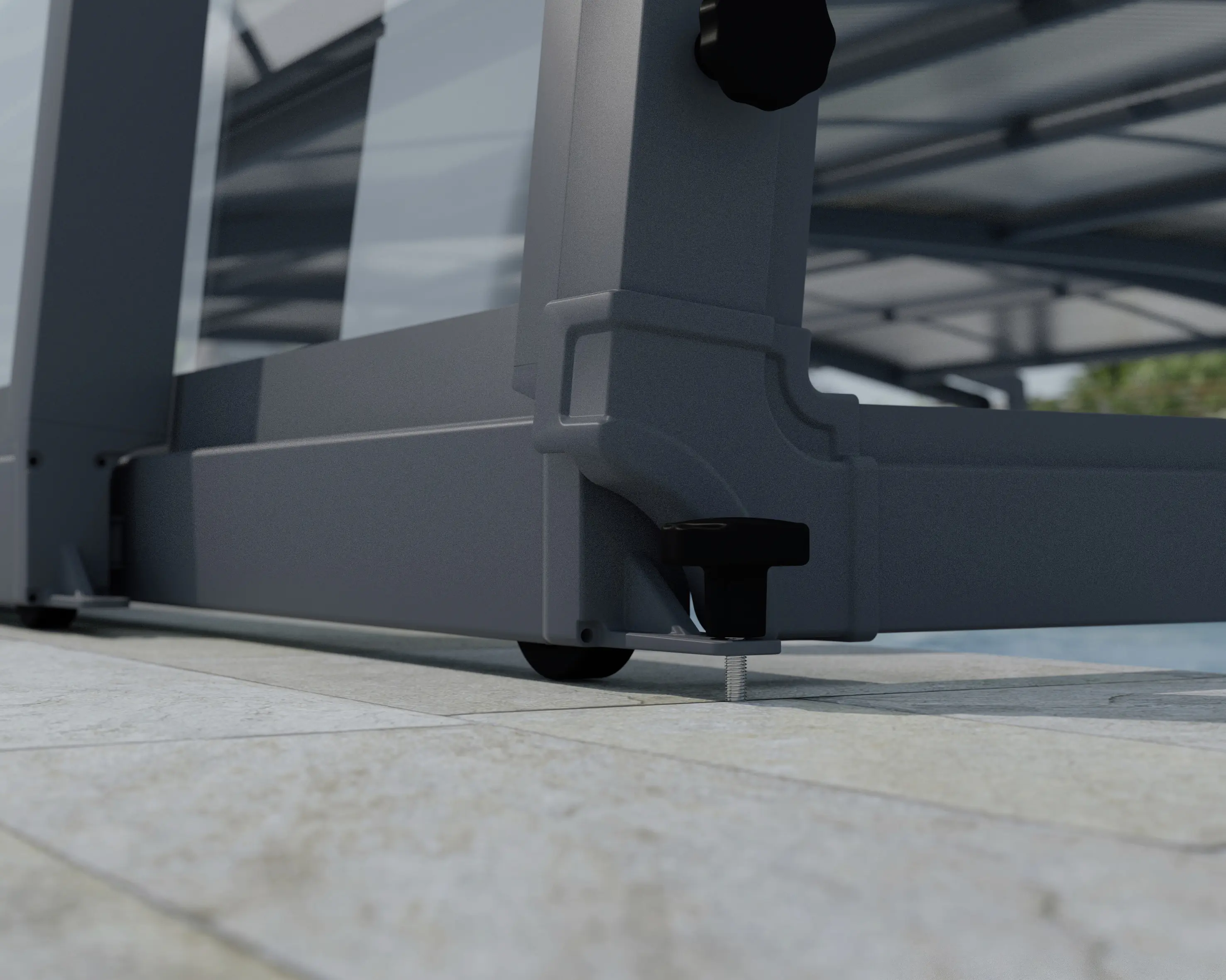 Canopia Poolüberdachung Majorca, 6,70 x 4,57, grau Aluminiumrahmen mit Polycarbonatplatten