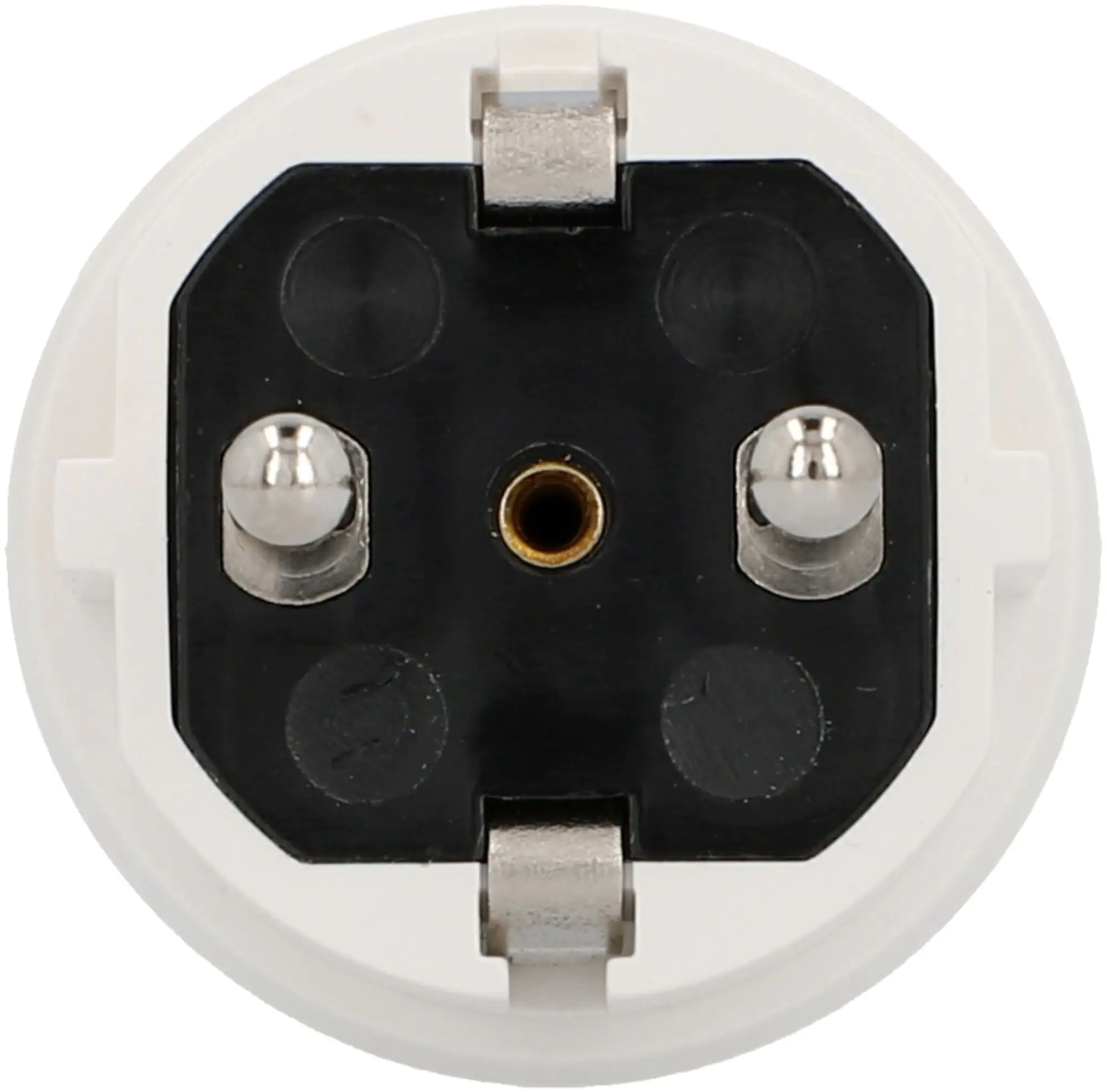 Unitec Schutzkontakt-Stecker mit Knickschutz bruchfest weiß