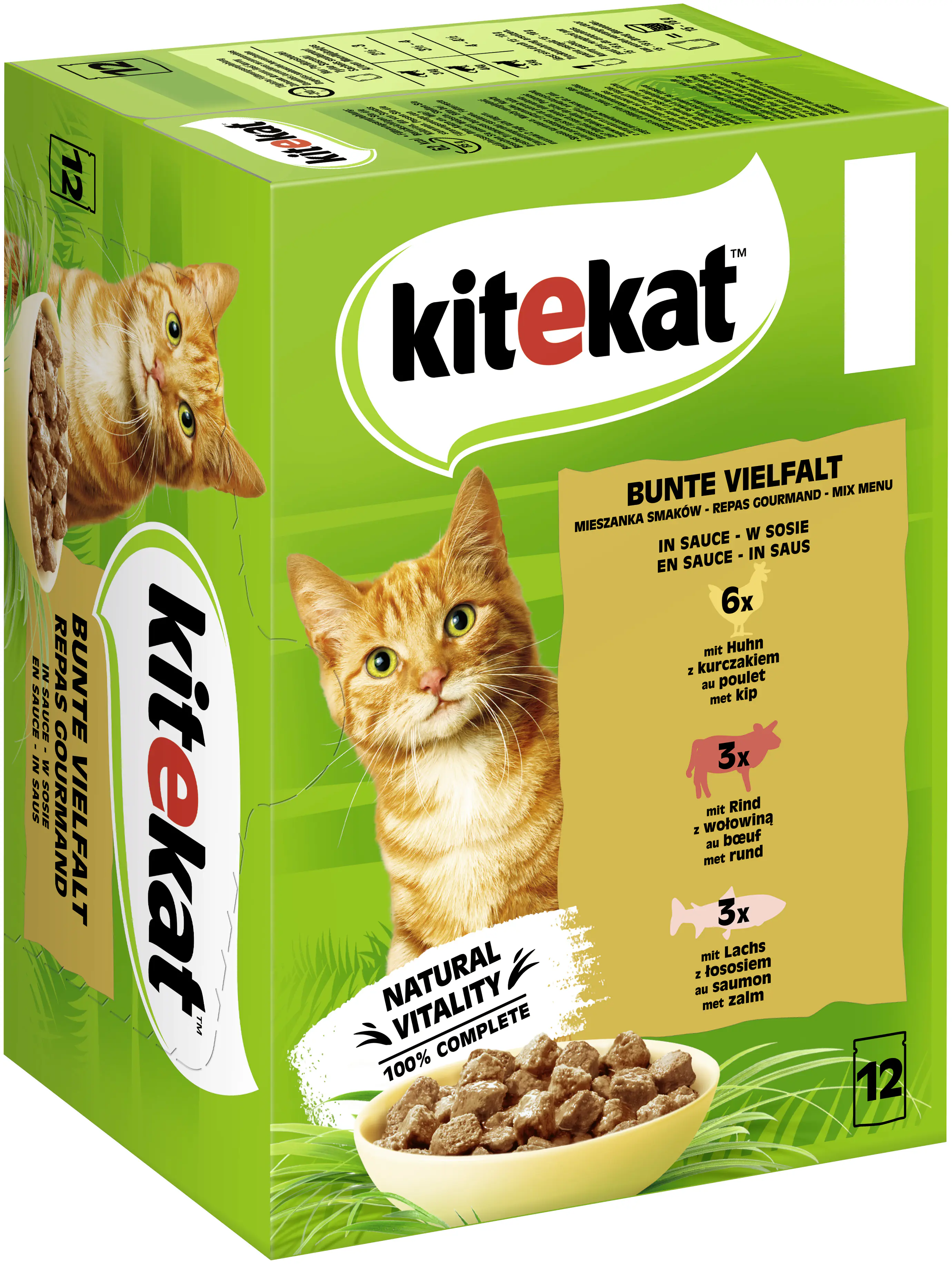 Kitekat Bunte Vielfalt in Sauce Multipack 12x85 g