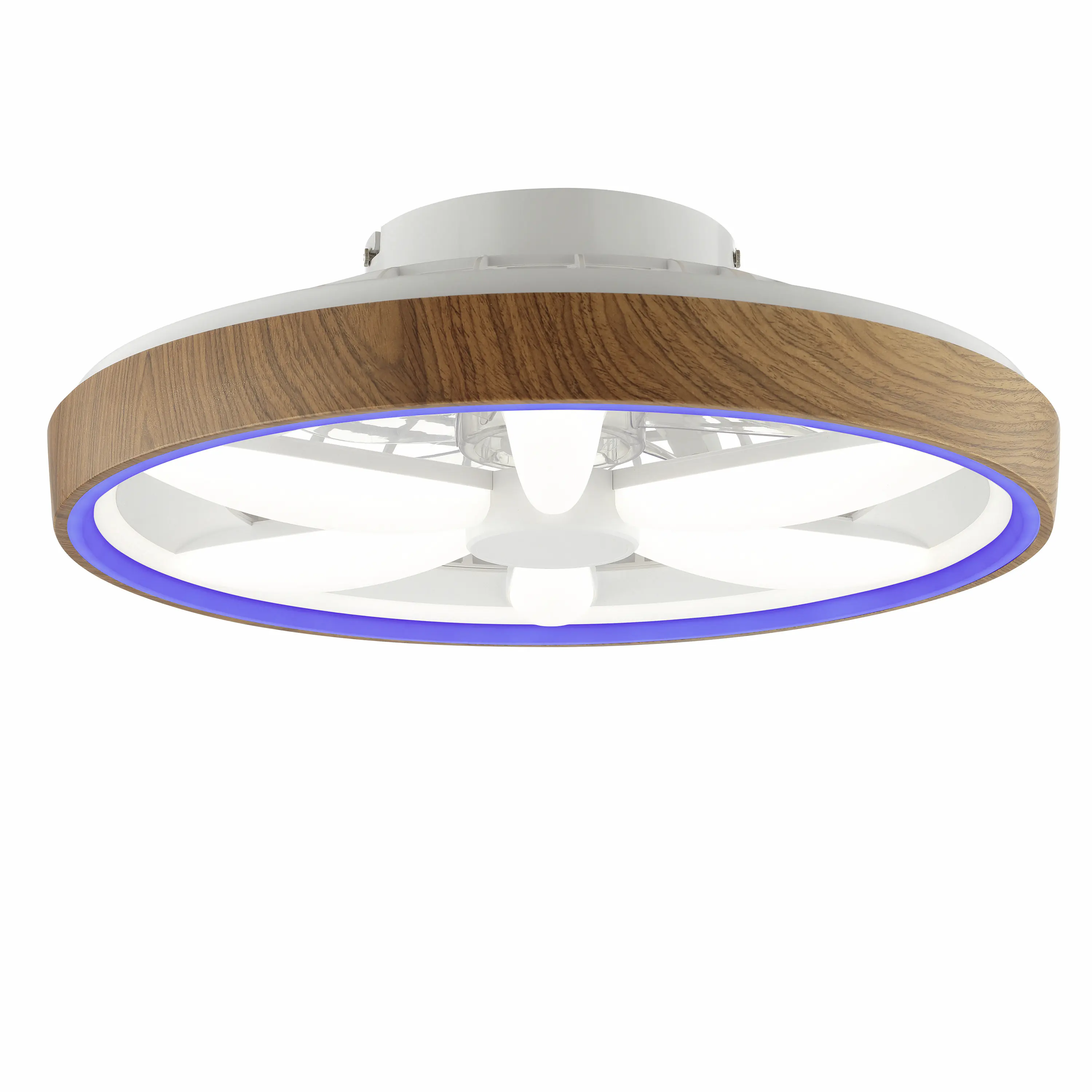Brilliant LED Deckenleuchte mit Ventilator Gaiano Ø 48 cm 48 W holz/weiß