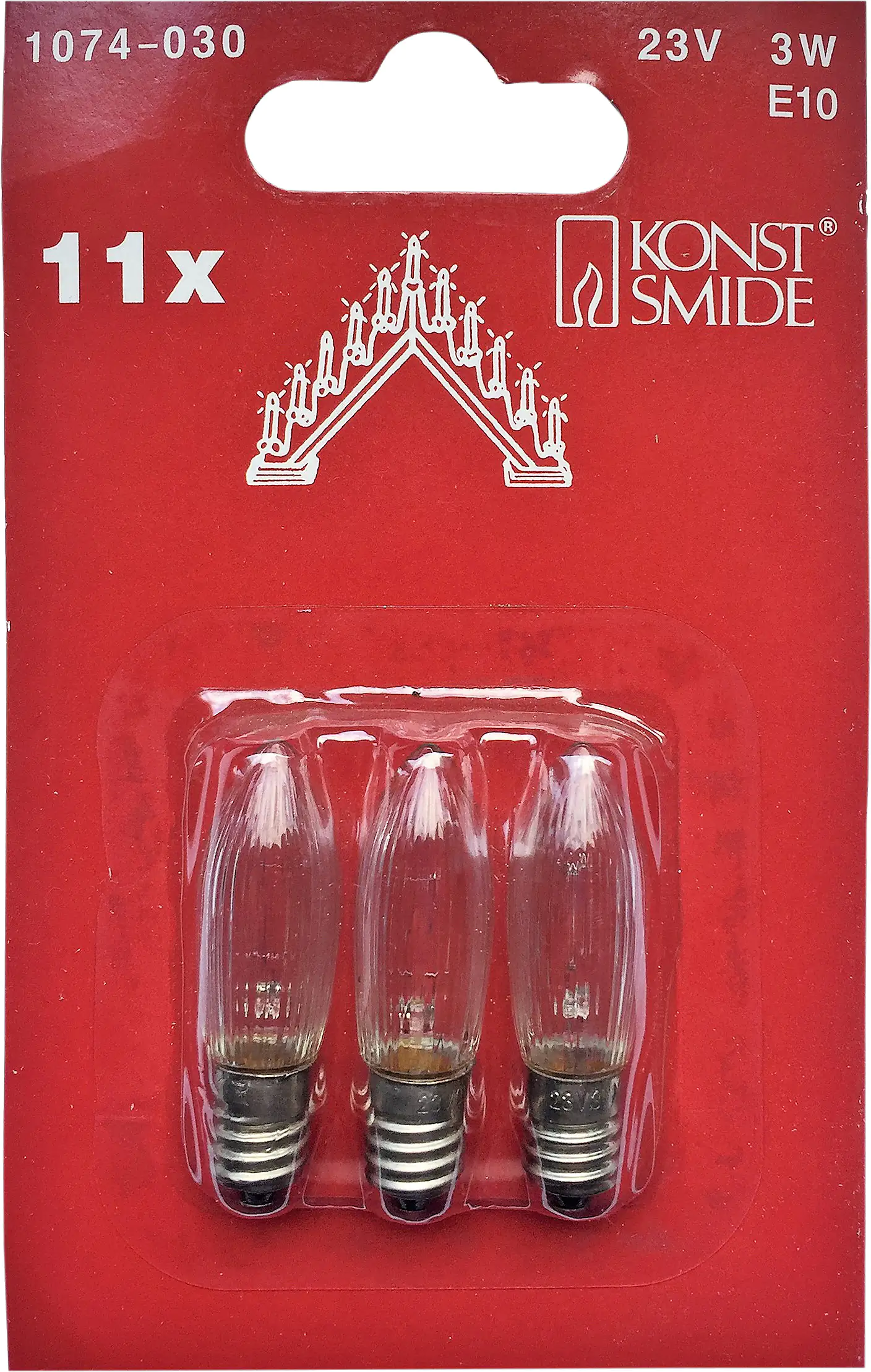 Konstsmide Ersatzbirne klar 23 V 3 W 3 Stück