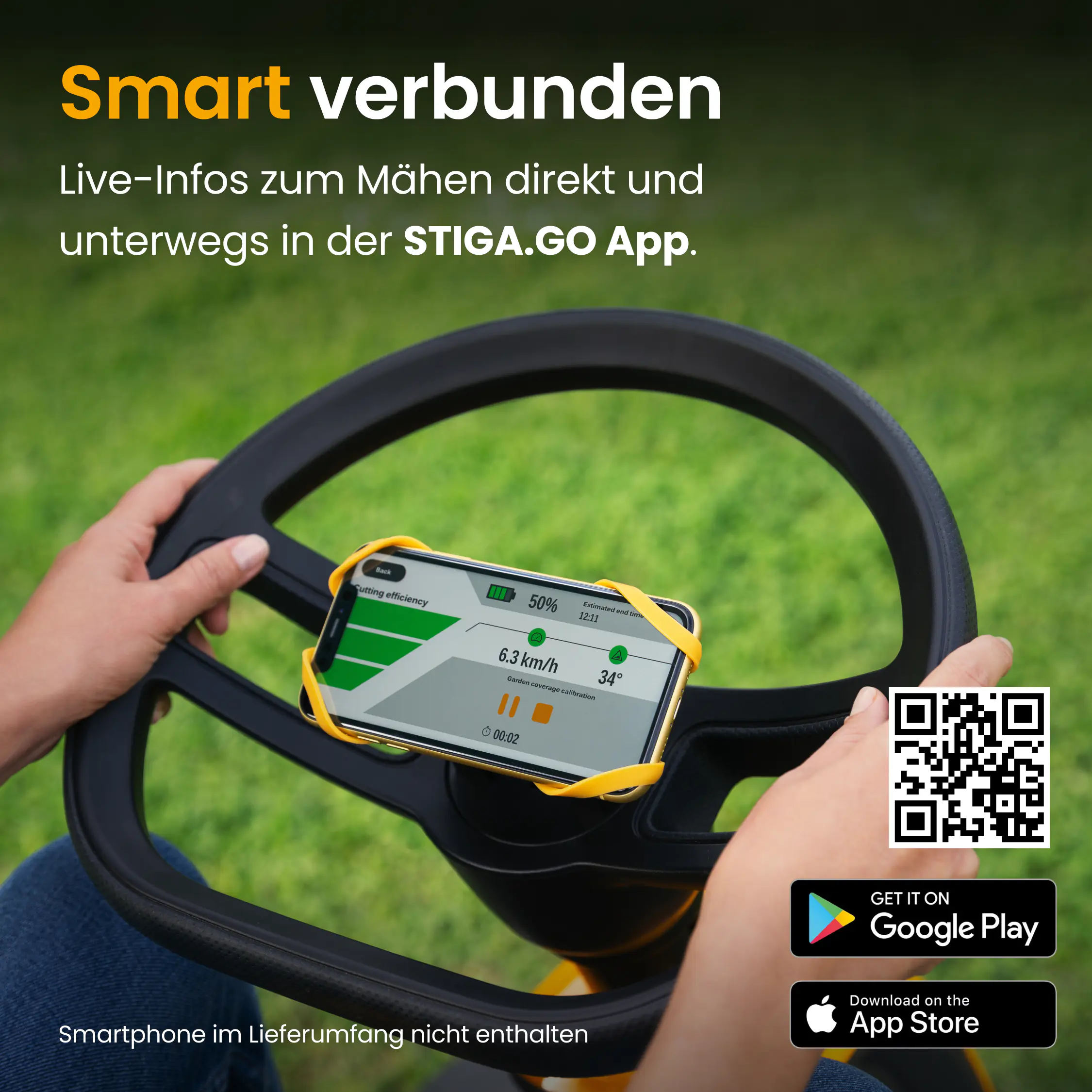 Stiga Akku-Rasentraktor Swift 372e  inkl. 4x 5 Ah (48 Volt) 