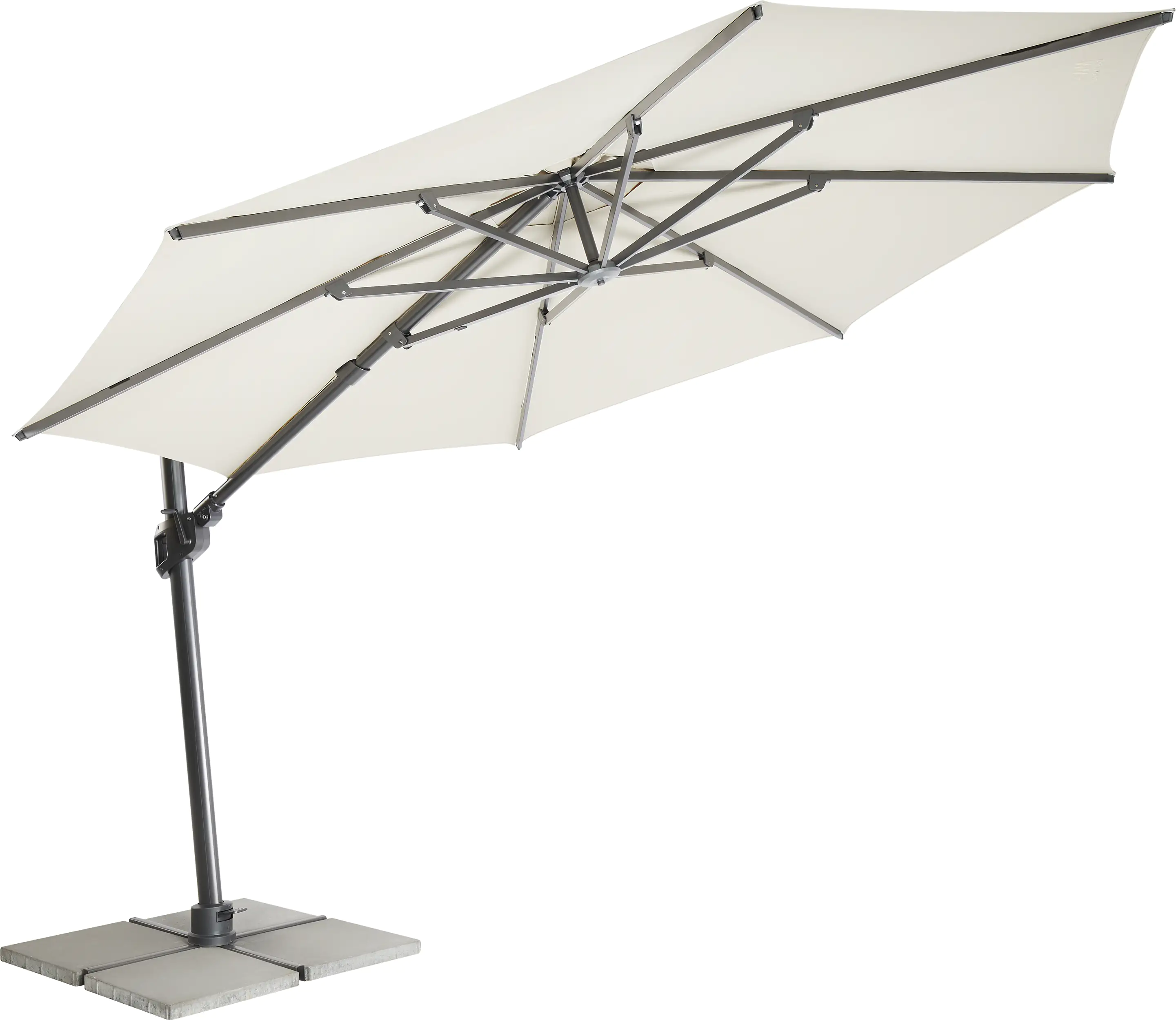 MWH Ampelschirm Monte Carlo rund beige