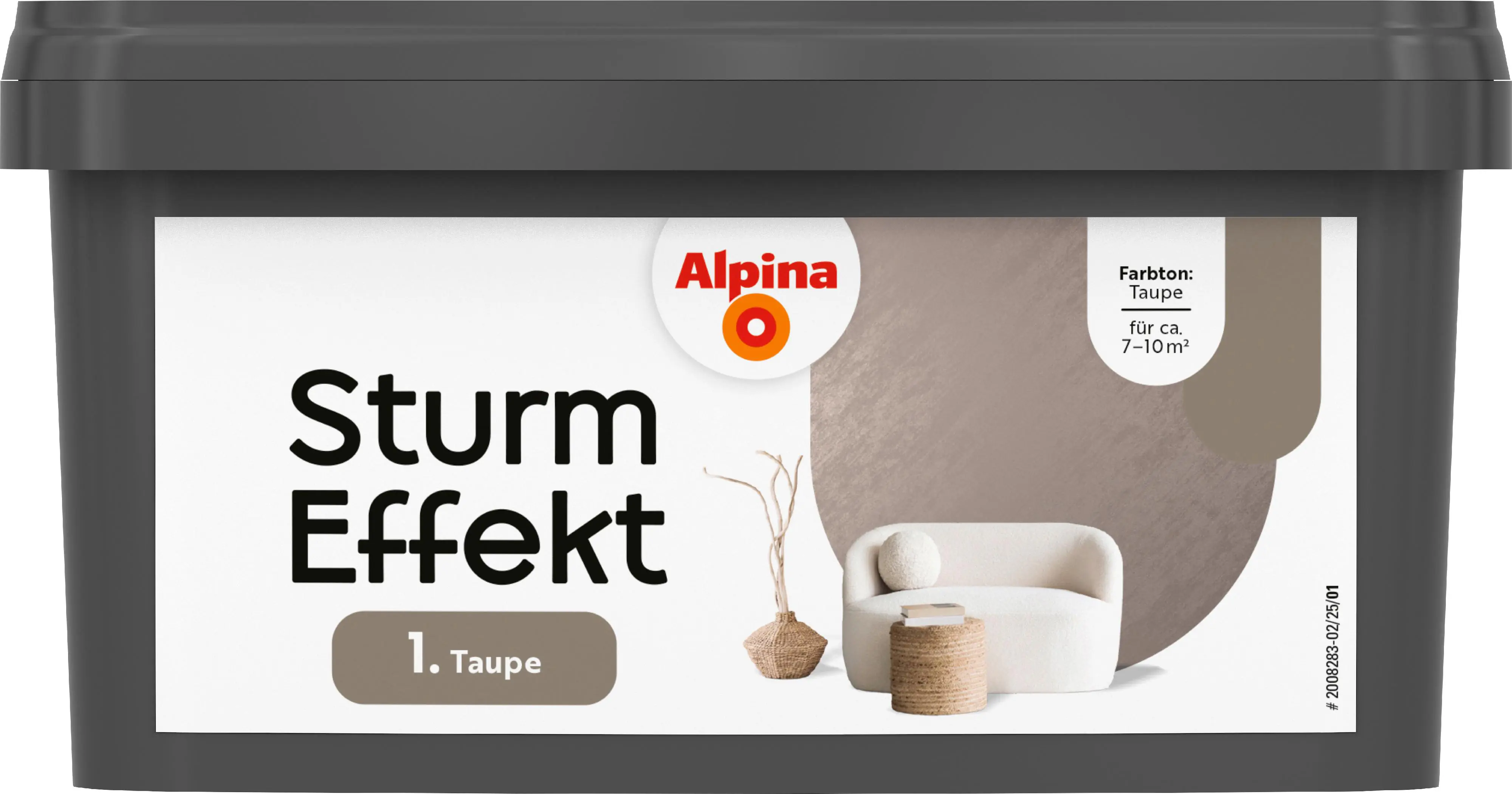 Alpina Wandfarbe Sturm Effekt taupe 1 L