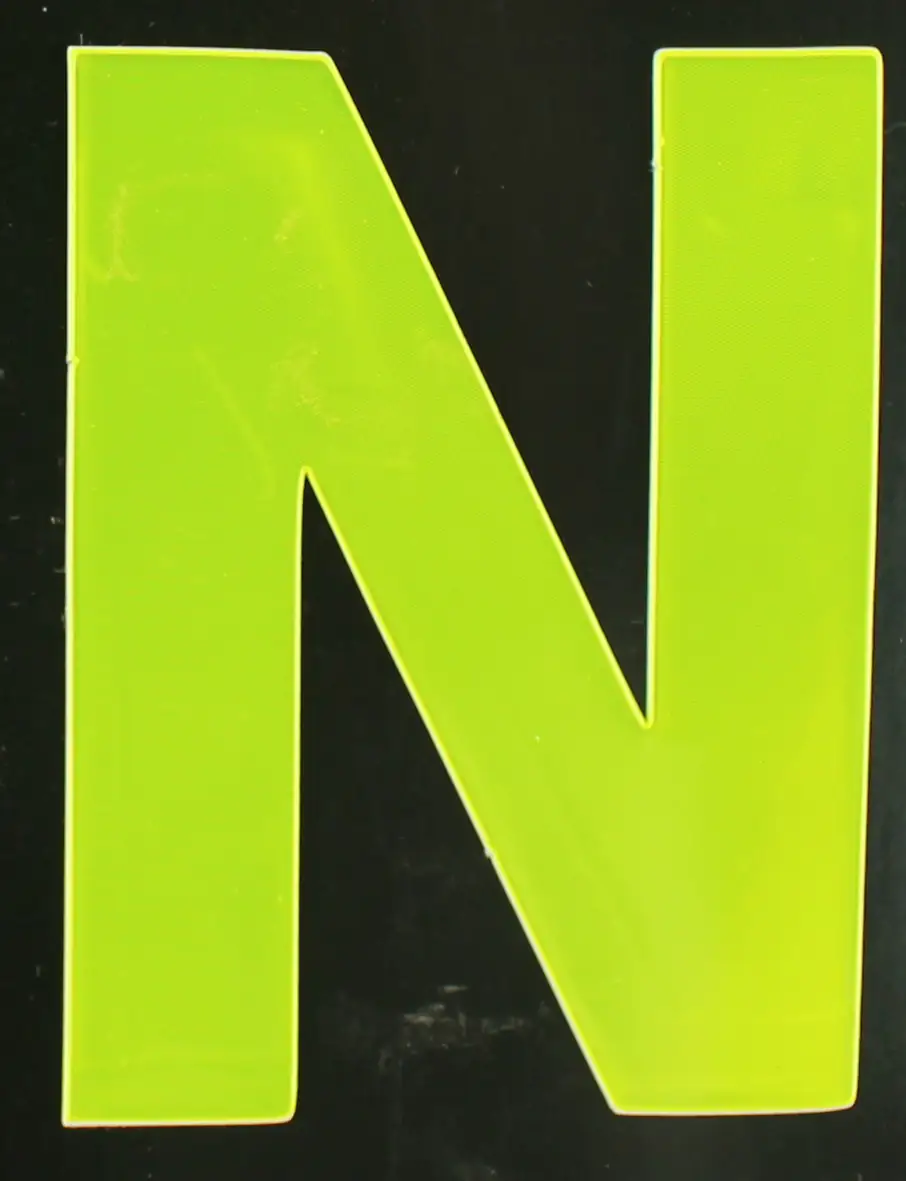 4004947548799 Conacord Reflektierender Klebebuchstabe N gelb "N"
