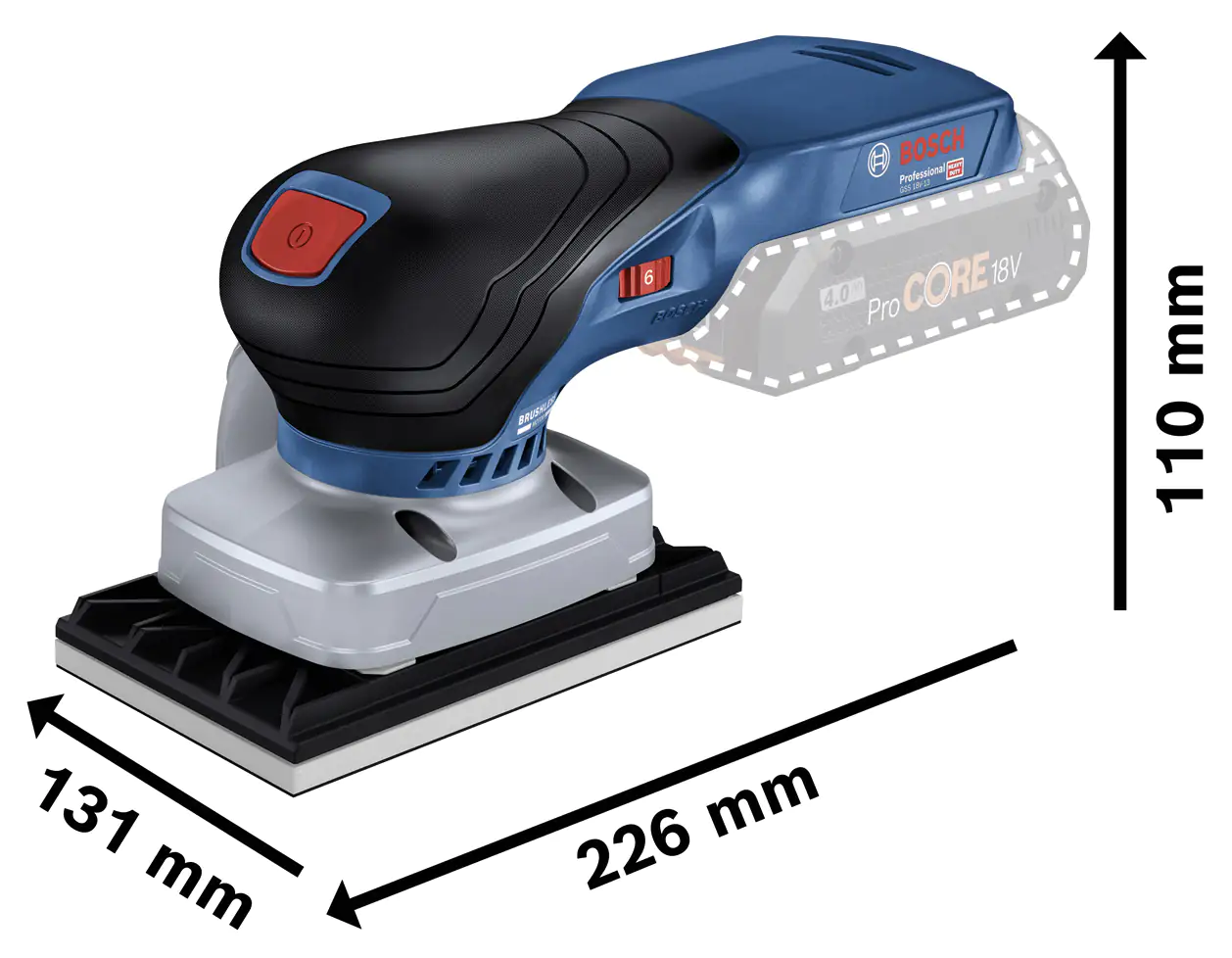 Bosch Professional Akku-Schwingschleifer GSS 18V-13 mit L-Boxx