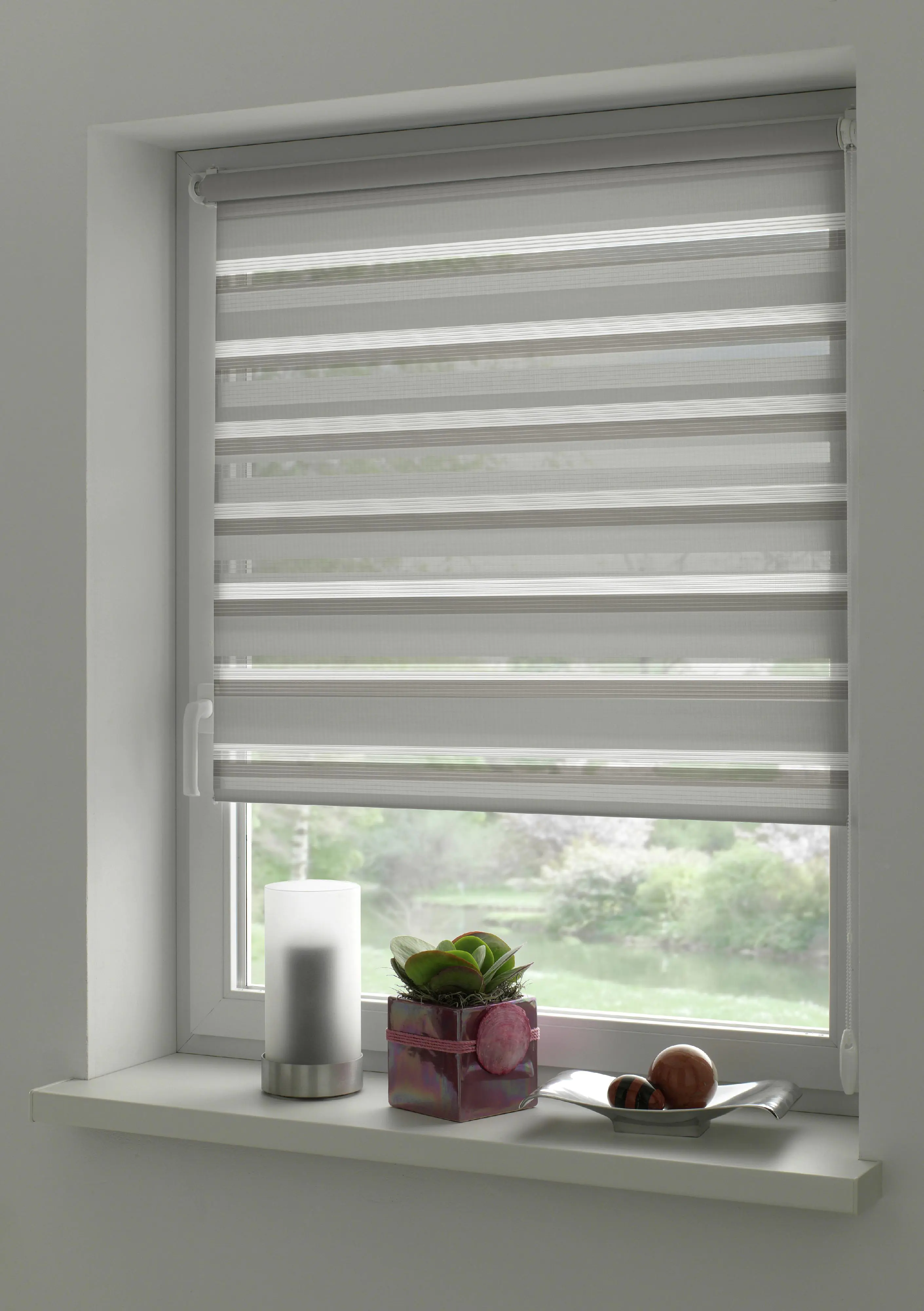 Gardinia EasyFix Doppelrollo grau 90 x 150 cm