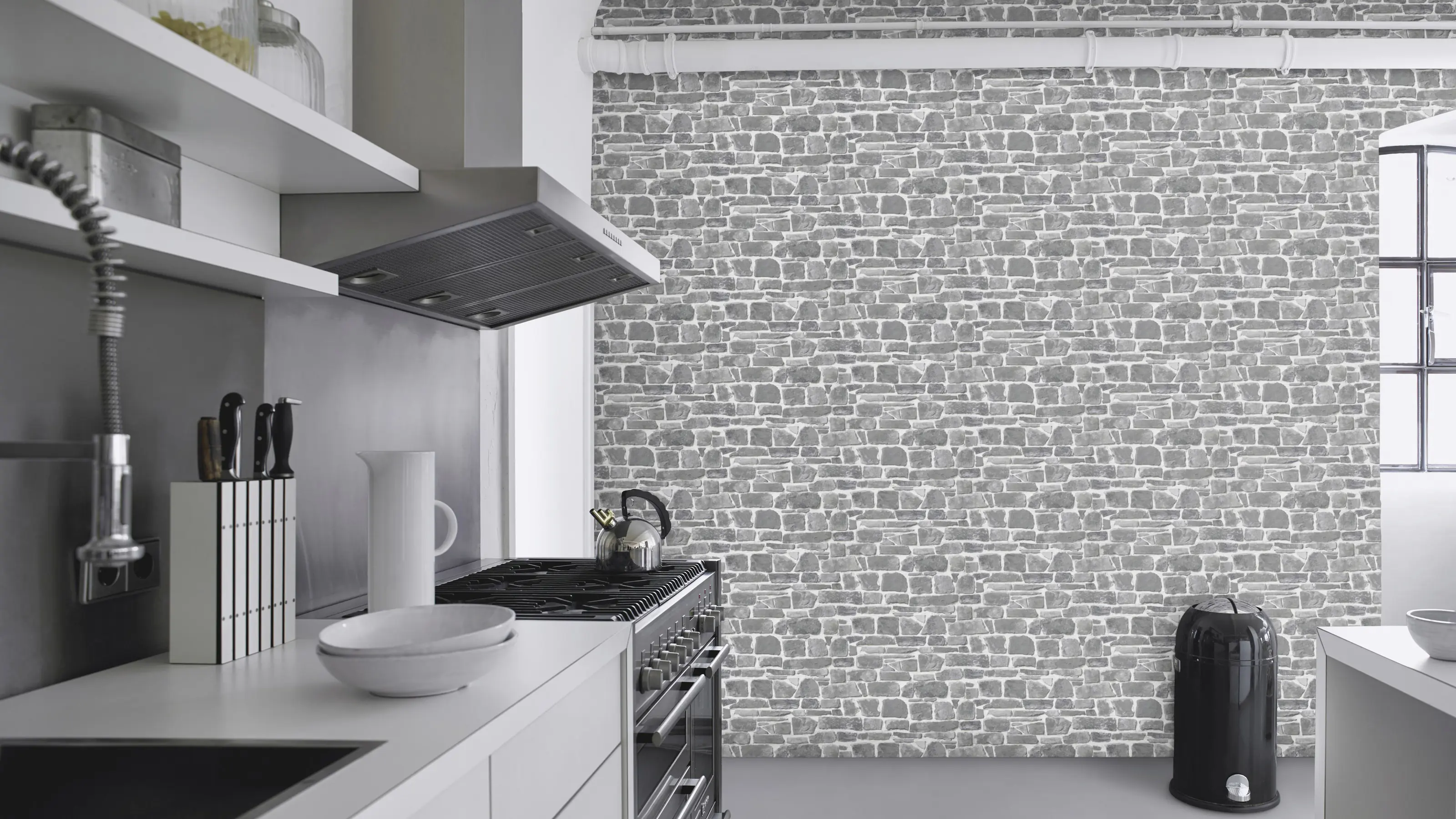 Rasch Papiertapete 265620 Selection steinoptik grau 10,05 x 0,53 m