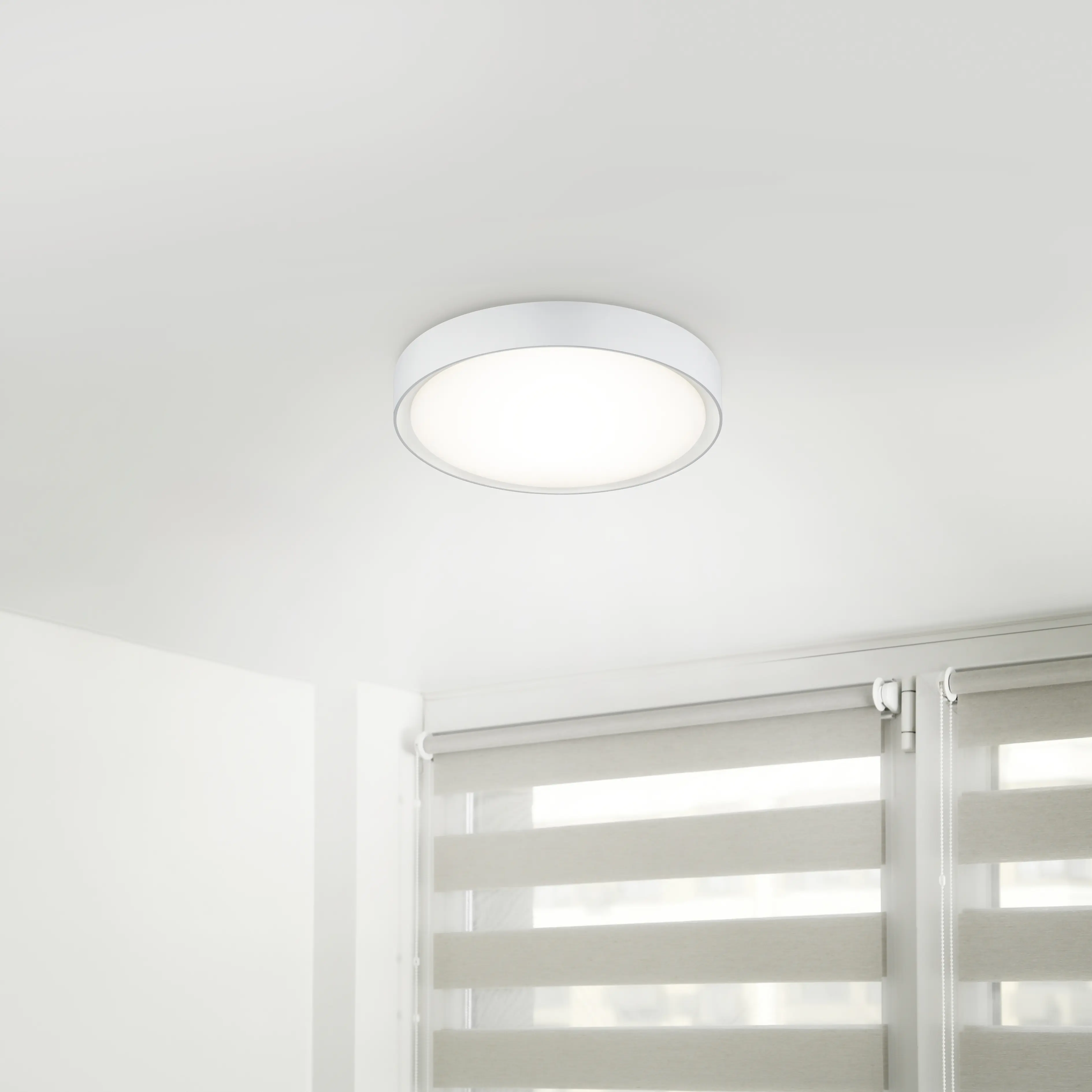 Trio LED-Deckenleuchte Clarimo Ø33 cm weiß warmweiß