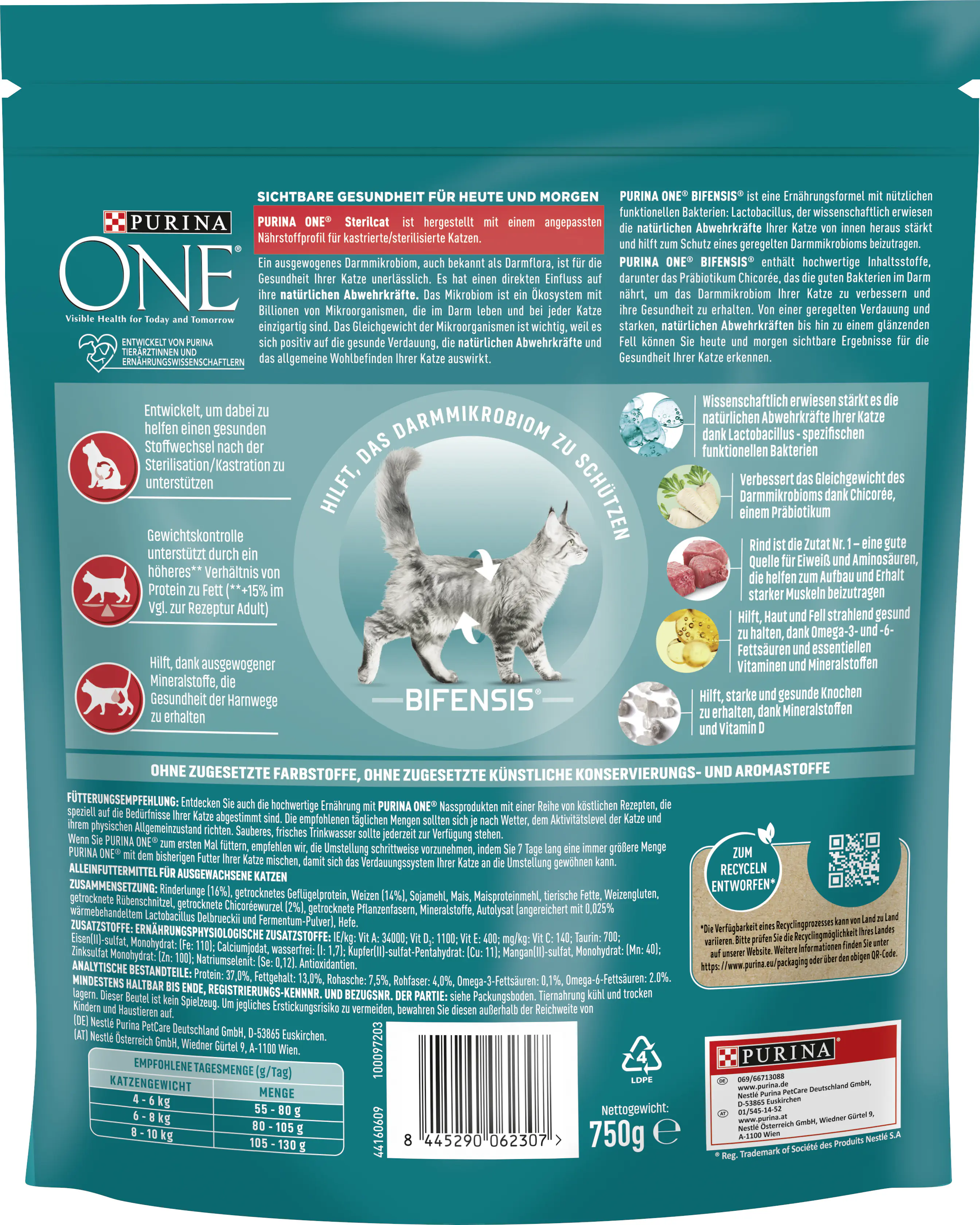 Purina ONE Sterilcat reich an Rind und Weizen 750 g