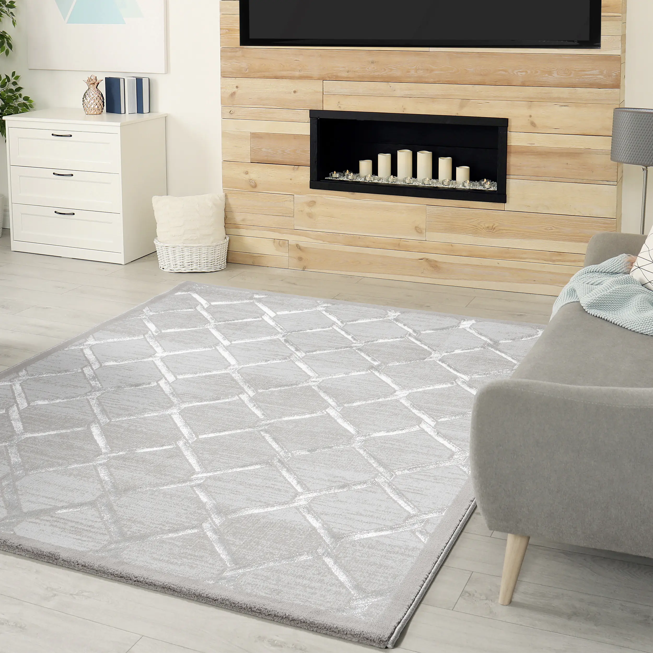 Teppich Lara 700 grau, 200 x 290 cm