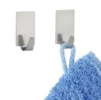 Wenko Rechteck Haken Edelstahl glänzend, chrom, 4er-Set