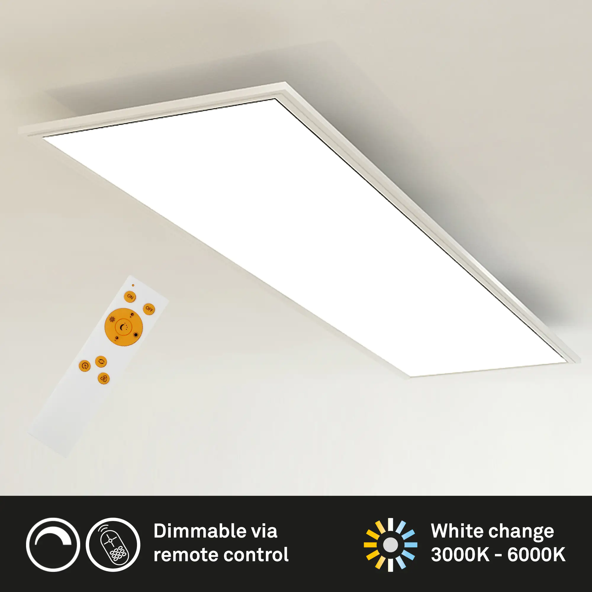 Di-Ka CCT LED Deckenleuchte Piatto ultraflach 100 x 25 cm weiß Di-Ka CCT LED Deckenleuchte Piatto ultraflach 100 x 25 cm weiß