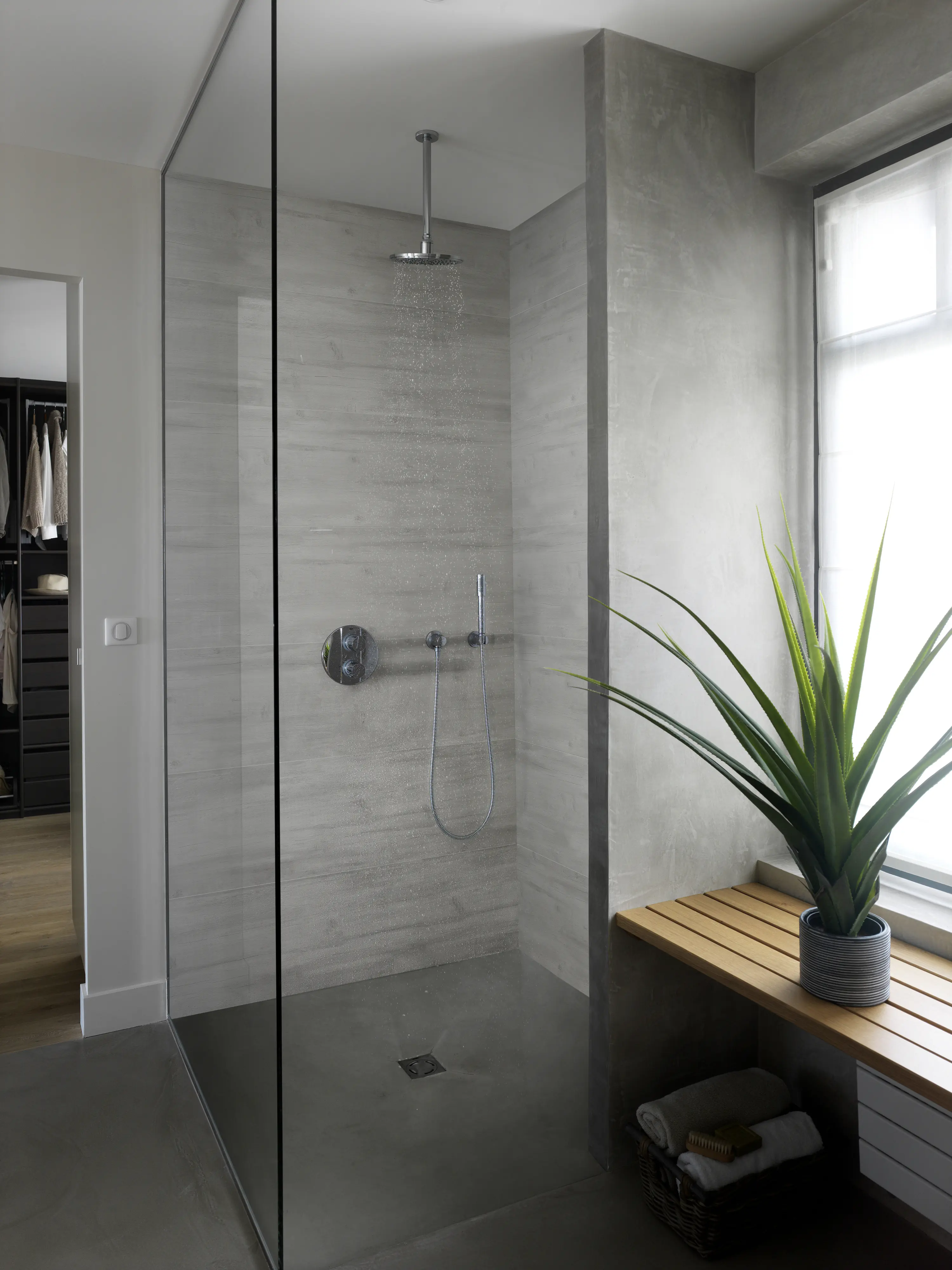 Grosfillex Kunststoffpaneel Element Compact 120 x 37,5 cm 8 mm Holz grau