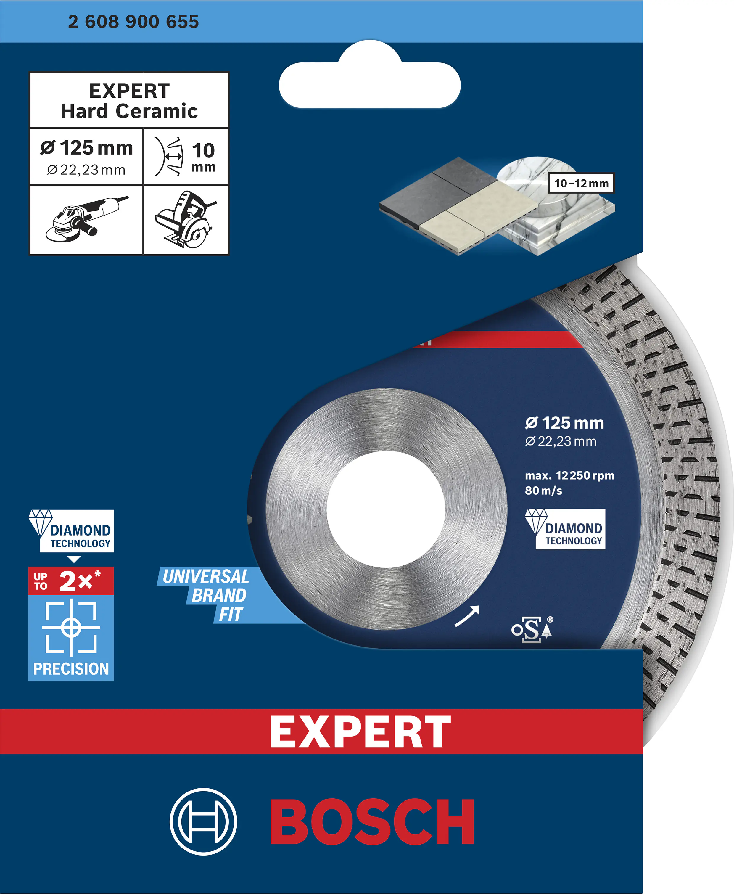 Bosch Expert HardCeramic Diamanttrennscheiben 125 x 22,23 x 1,4 x 10 mm