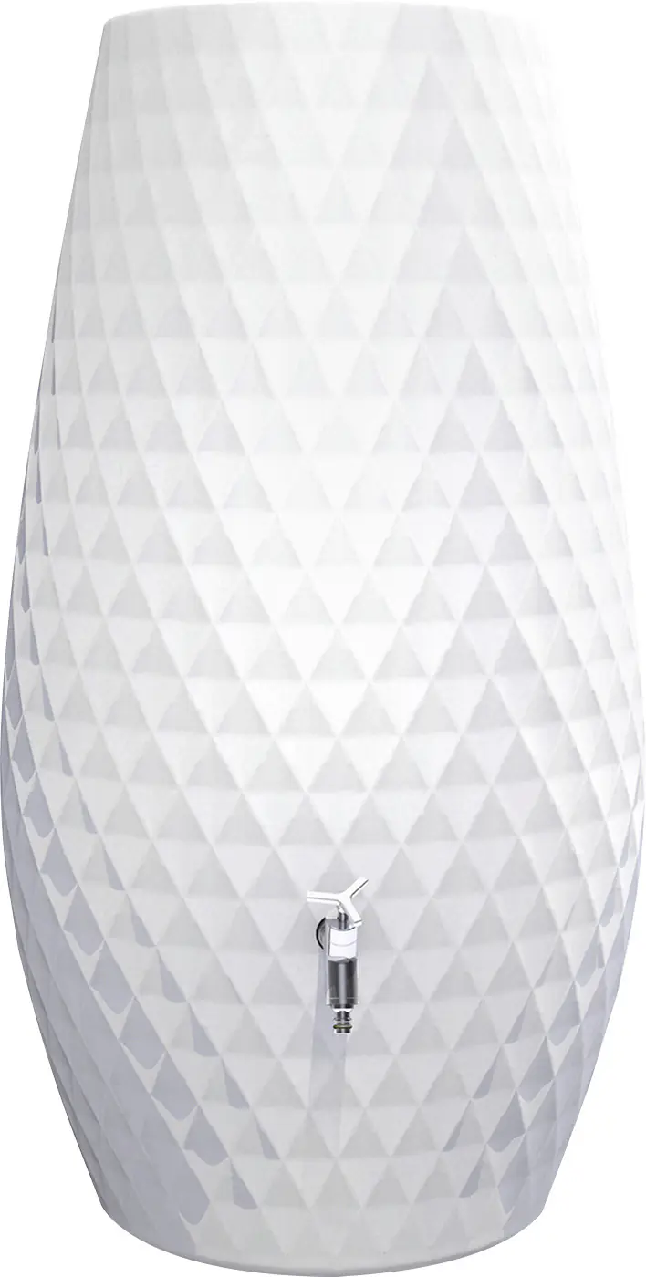 Garantia Regentonne Triagon 2in1 oval inkl. Pflanzschale 230 L arctic