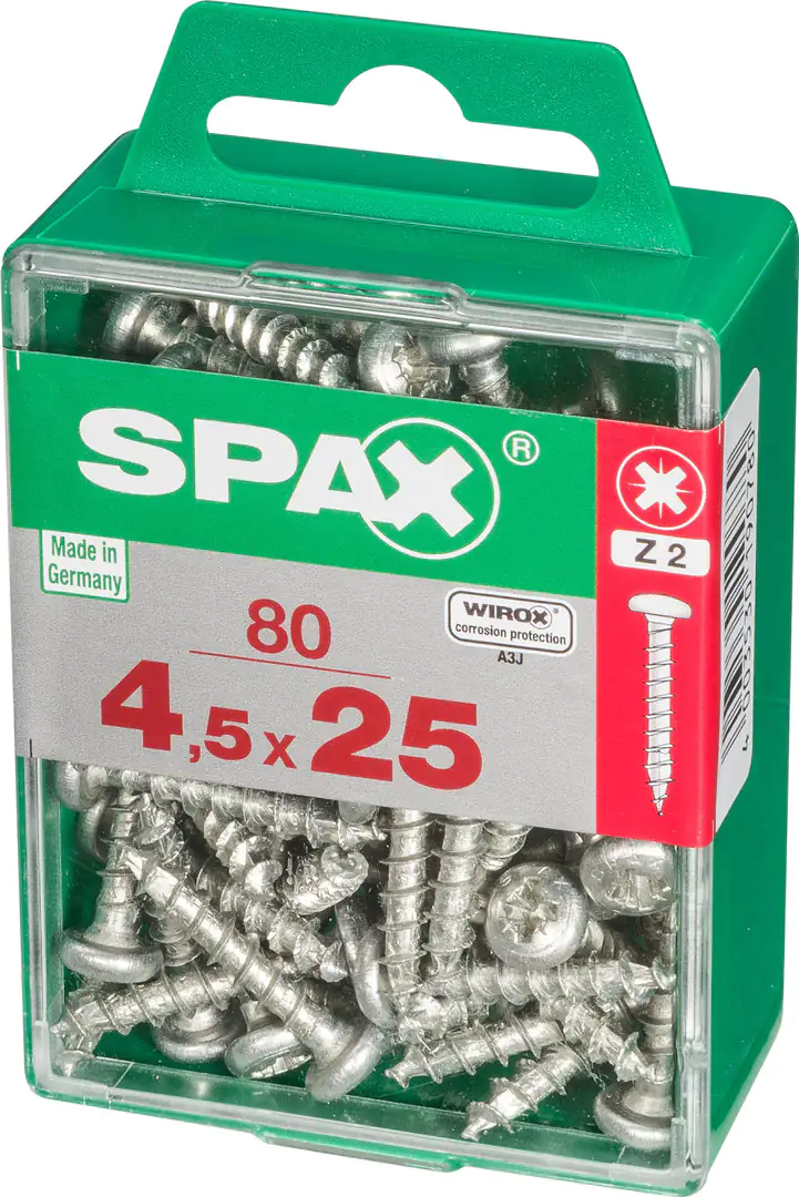 Spax Universalschrauben 4.5 x 25 mm TX 20 - 80 Stk. Spax Universalschrauben 4.5 x 25 mm TX 20 - 80 Stk.