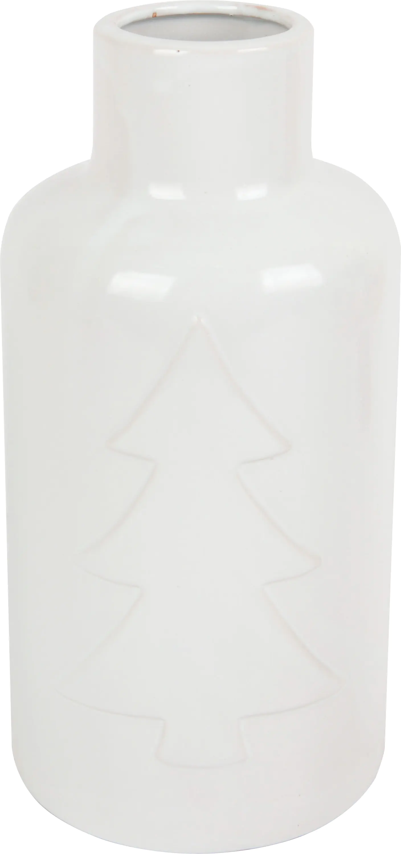 TrendLine Keramikvase 11,5 x 11,5 x 23 cm weiß 