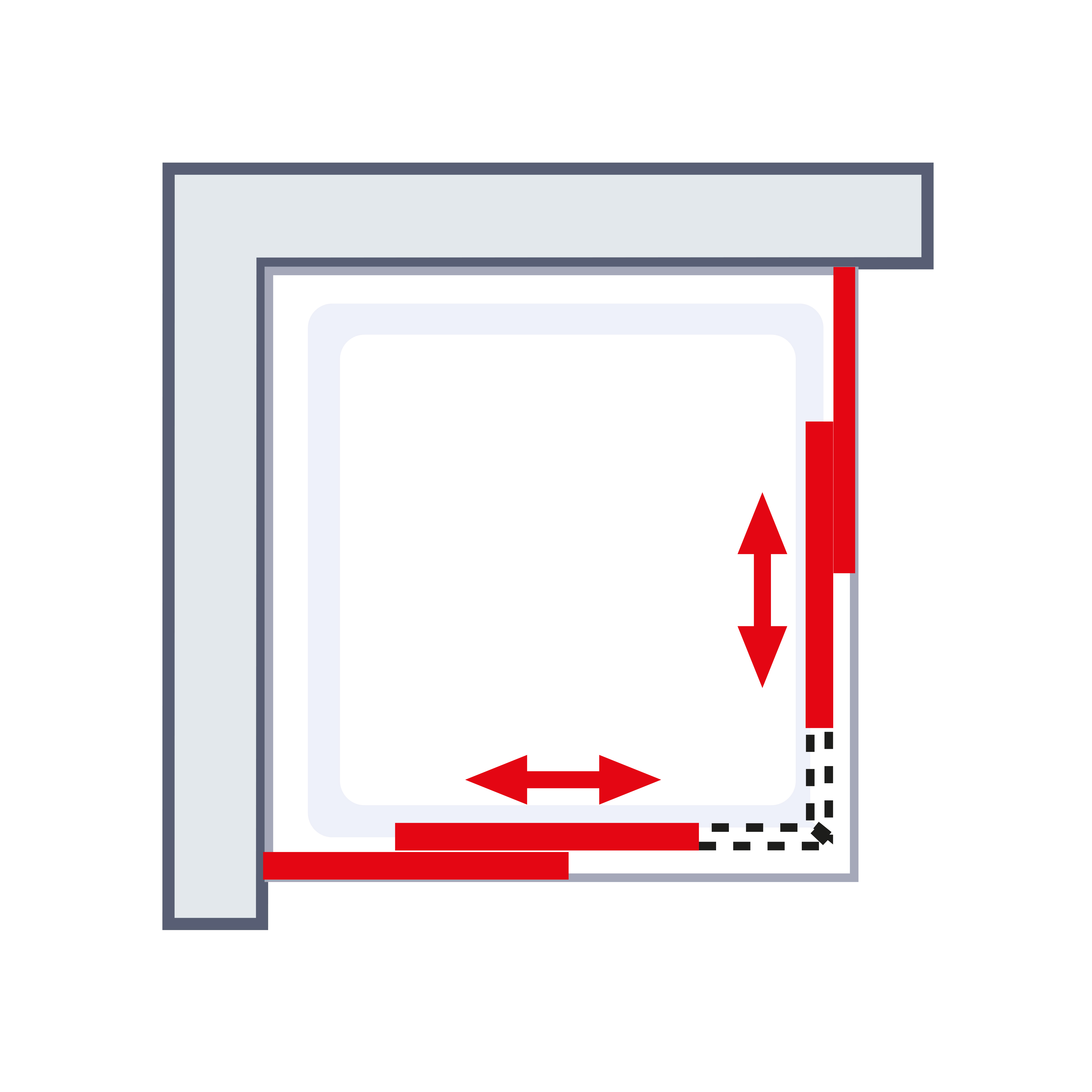 Schulte Eckeinstieg 4-tlg. 75-90 x 75-90 x 180 cm Sunny