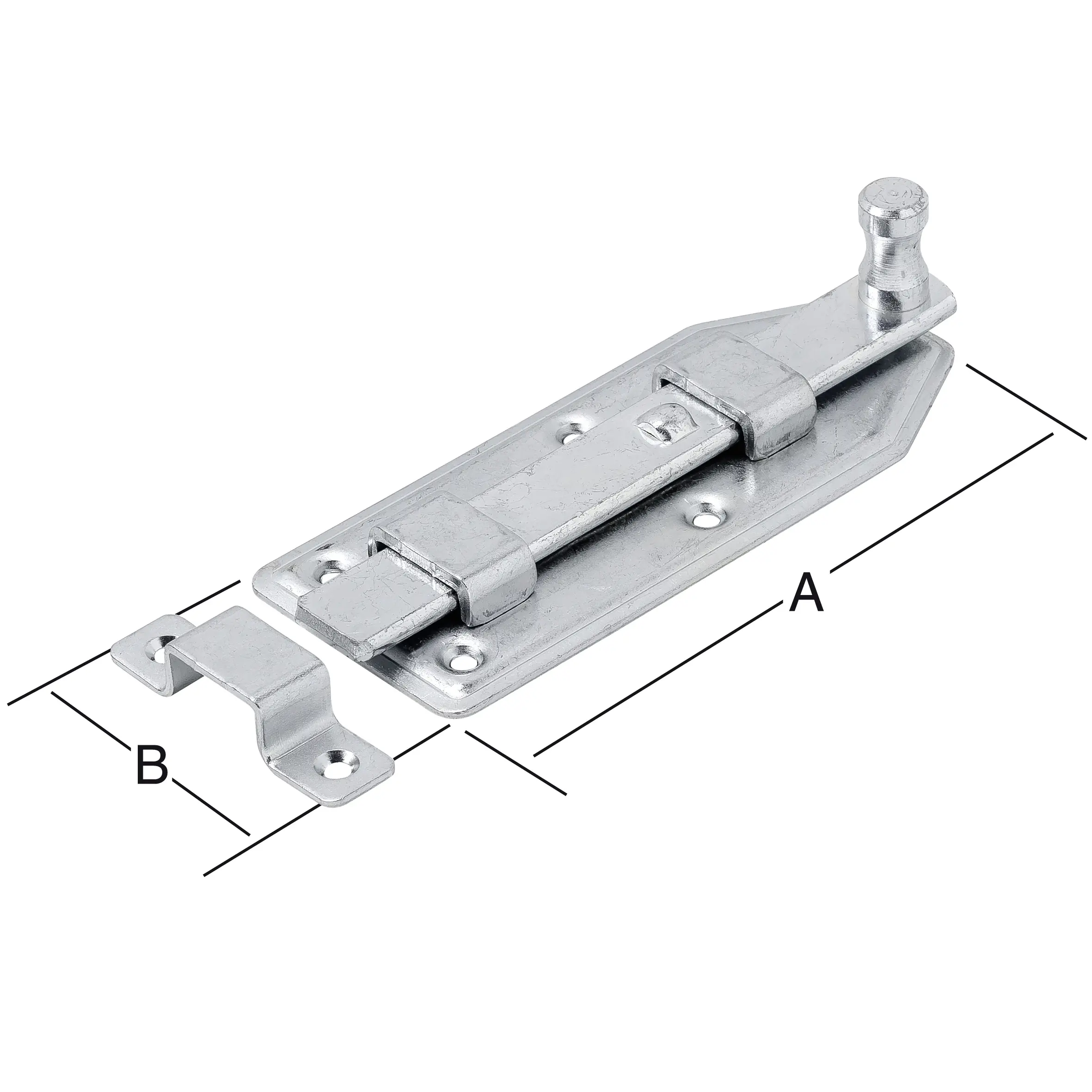 Vormann Türknopfriegel verzinkt 120 x 57 mm