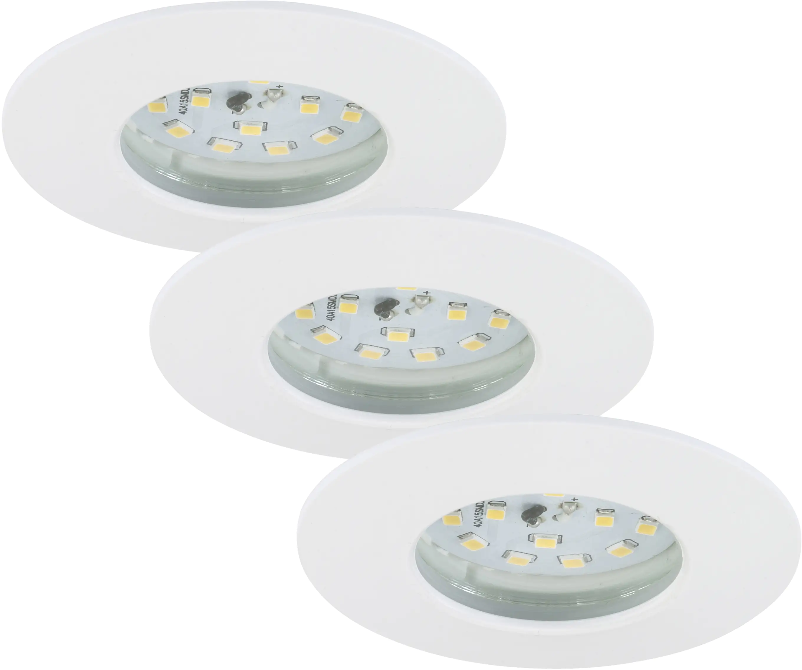 4002707275442 Briloner 3er Set LED Einbauleuchten Attach weiß Ø 7,5 cm dimmbar