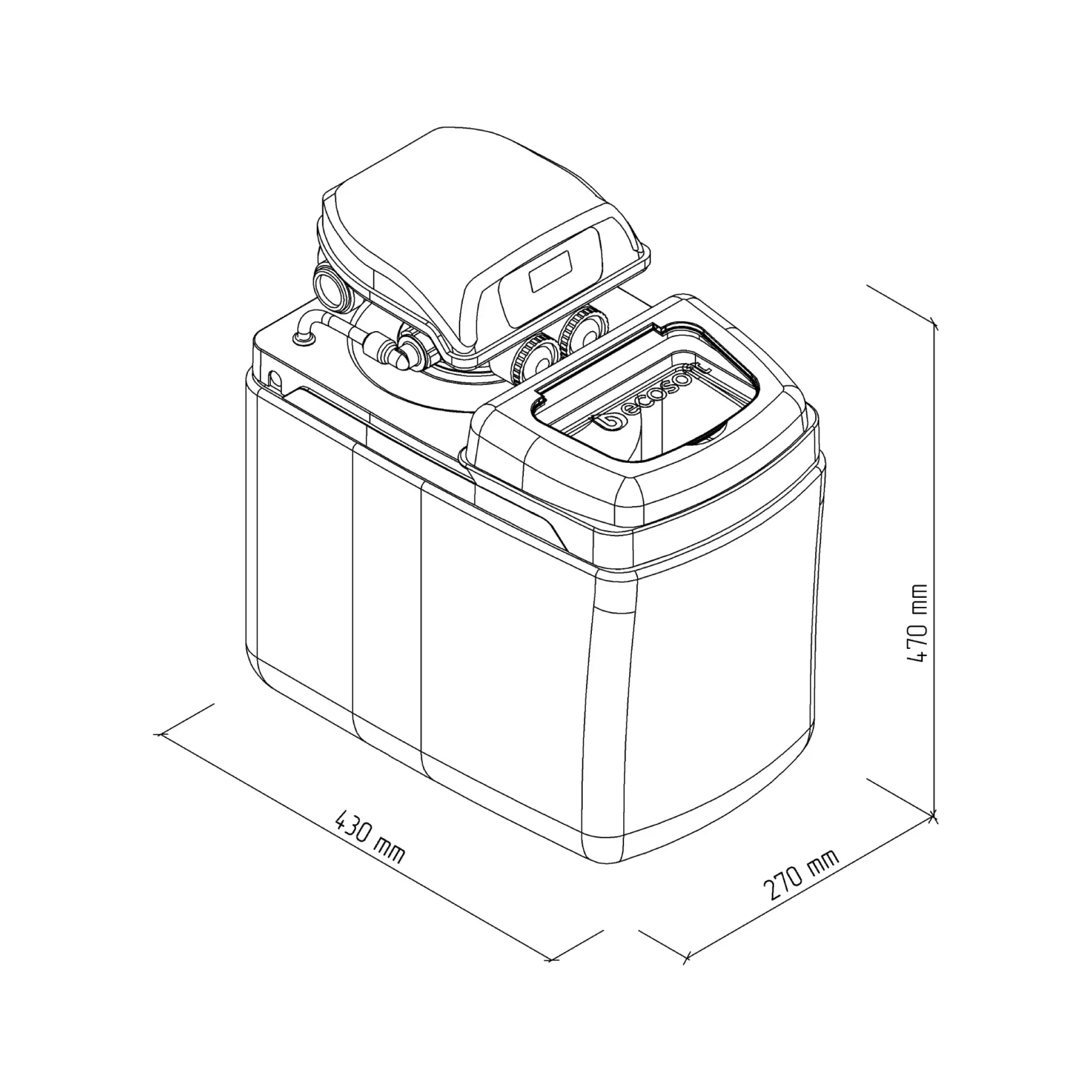 Aqmos Entkalkungsanlage Pink 10 mit Anschlussset & Montageblock für Haushalte bis 4 Personen