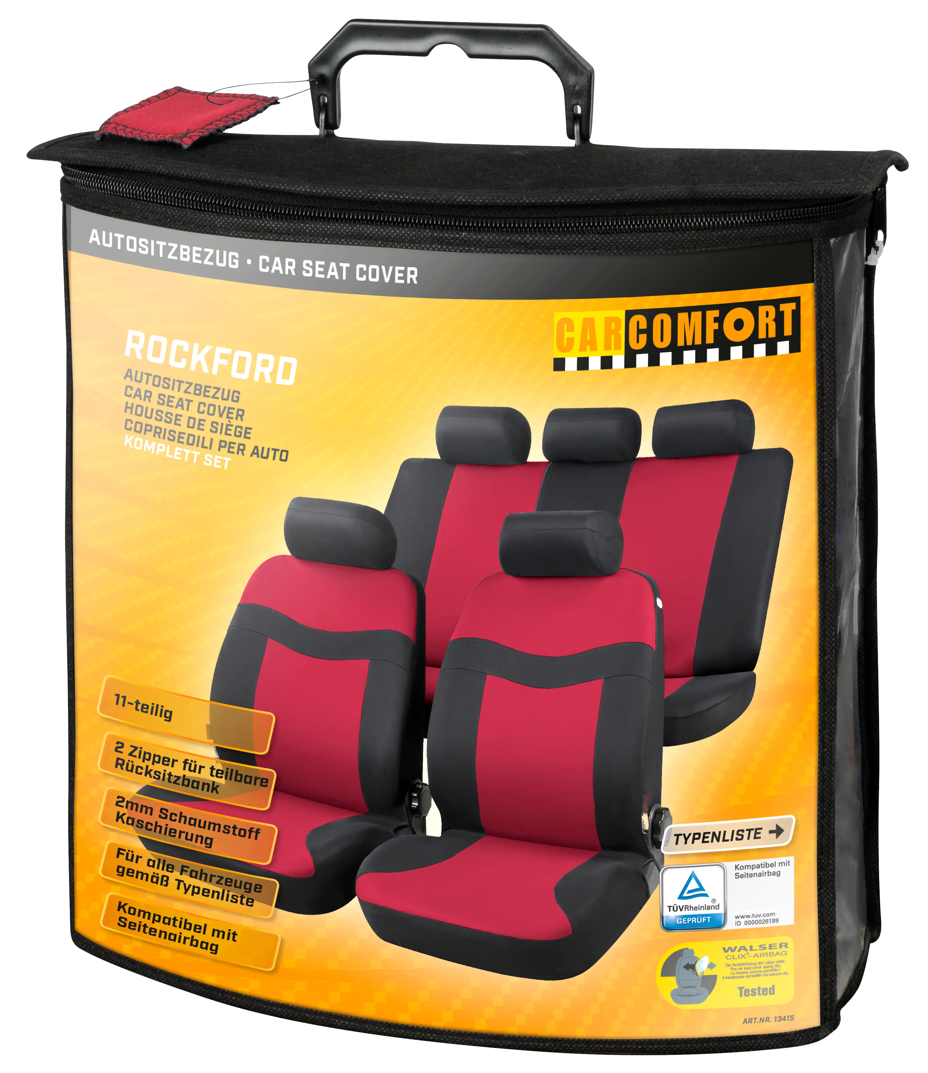 9001778134158_002 Walser Autositzbezug Rockford rot 11-teilig