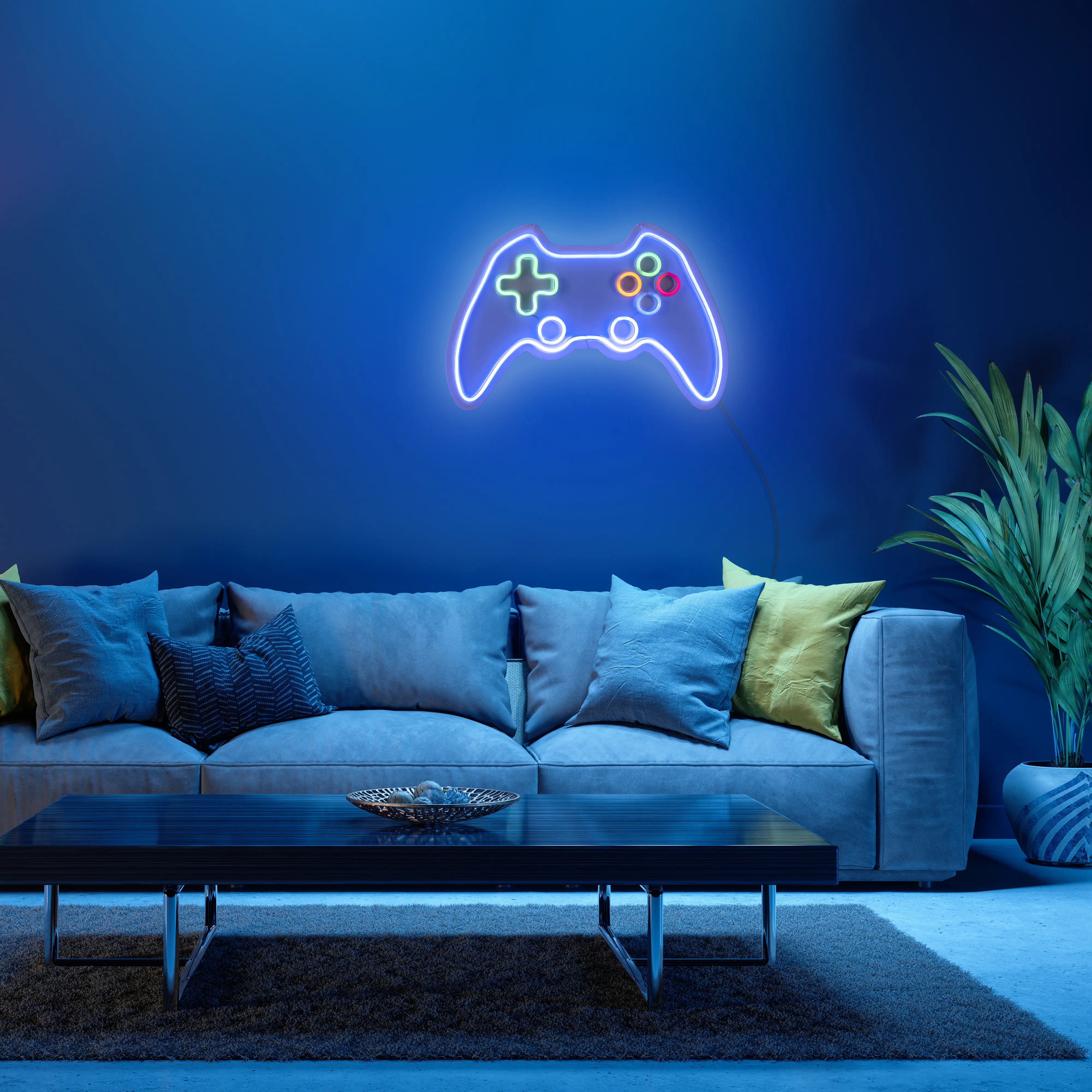Just Light LED Dekoleuchte Gamer 60 x 1,5 x 40 cm Just Light LED Dekoleuchte Gamer 60 x 1,5 x 40 cm