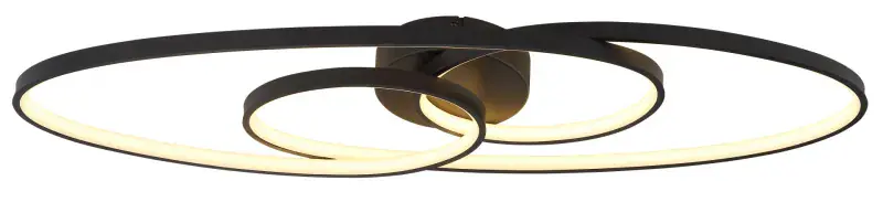 Globo Deckenleuchte Spira 85 x 30 cm L x B schwarz warmweiß