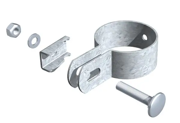 Alberts Endschelle für Pfosten Ø 34 mm feuerverzinkt