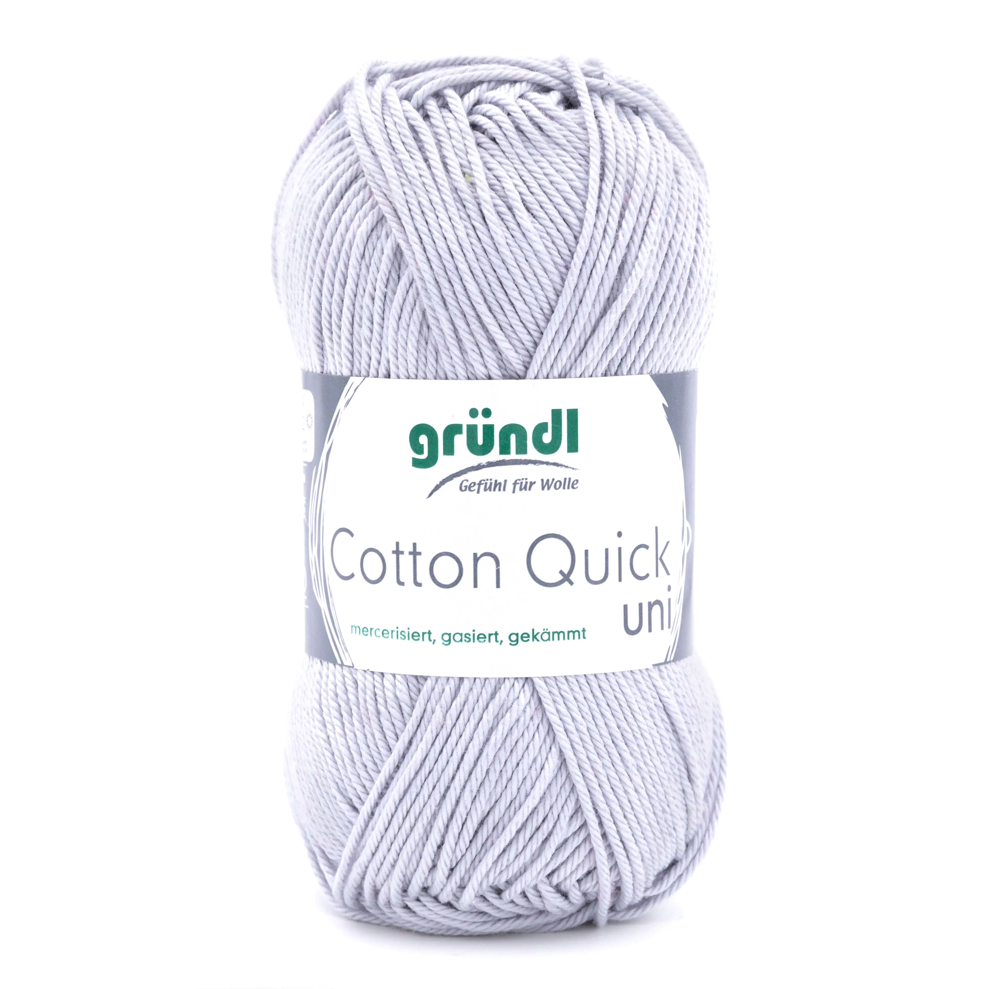 Gründl Wolle Cotton Quick 50 g uni hellgrau