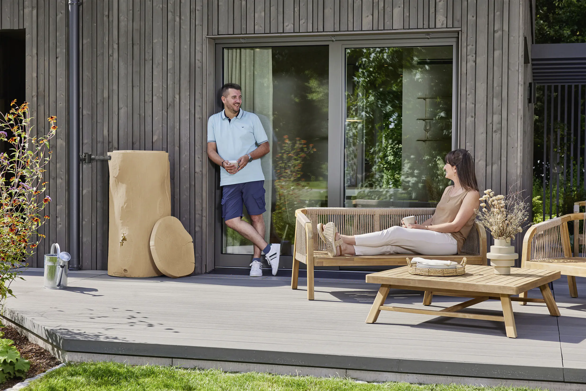 Garantia Regenspeicher Woodstock Baumstamm rund 250 L