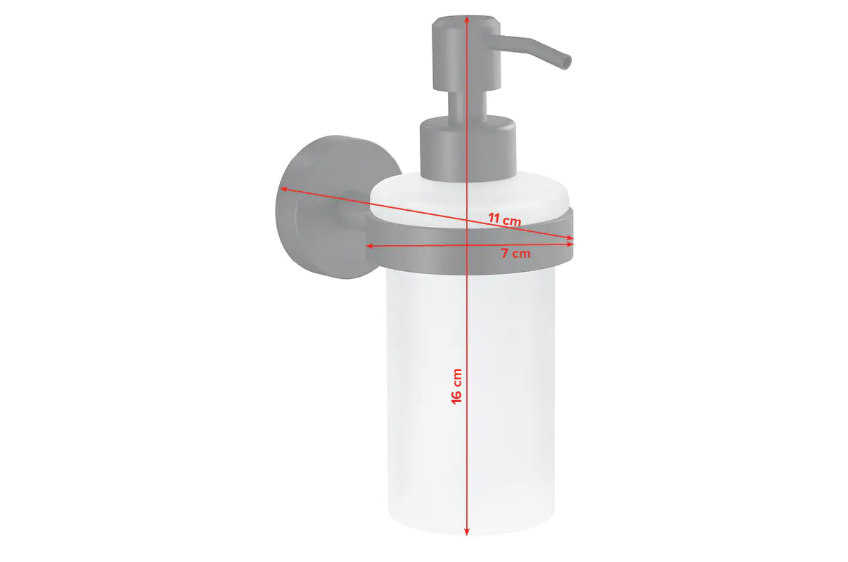 tesa Moon Black Seifenspender zum Hängen schwarz satiniertes Glas  tesa Moon Black Seifenspender zum Hängen schwarz satiniertes Glas