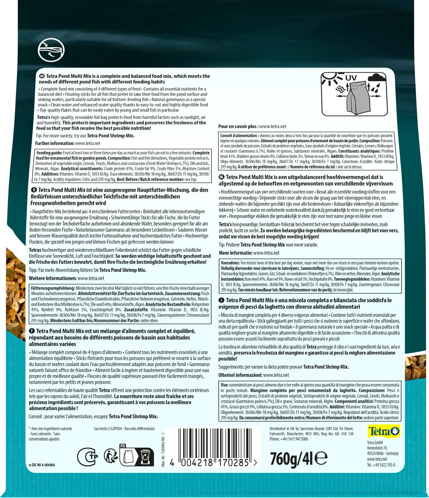 Tetra Teichfutter Pond Multi Mix 4 l