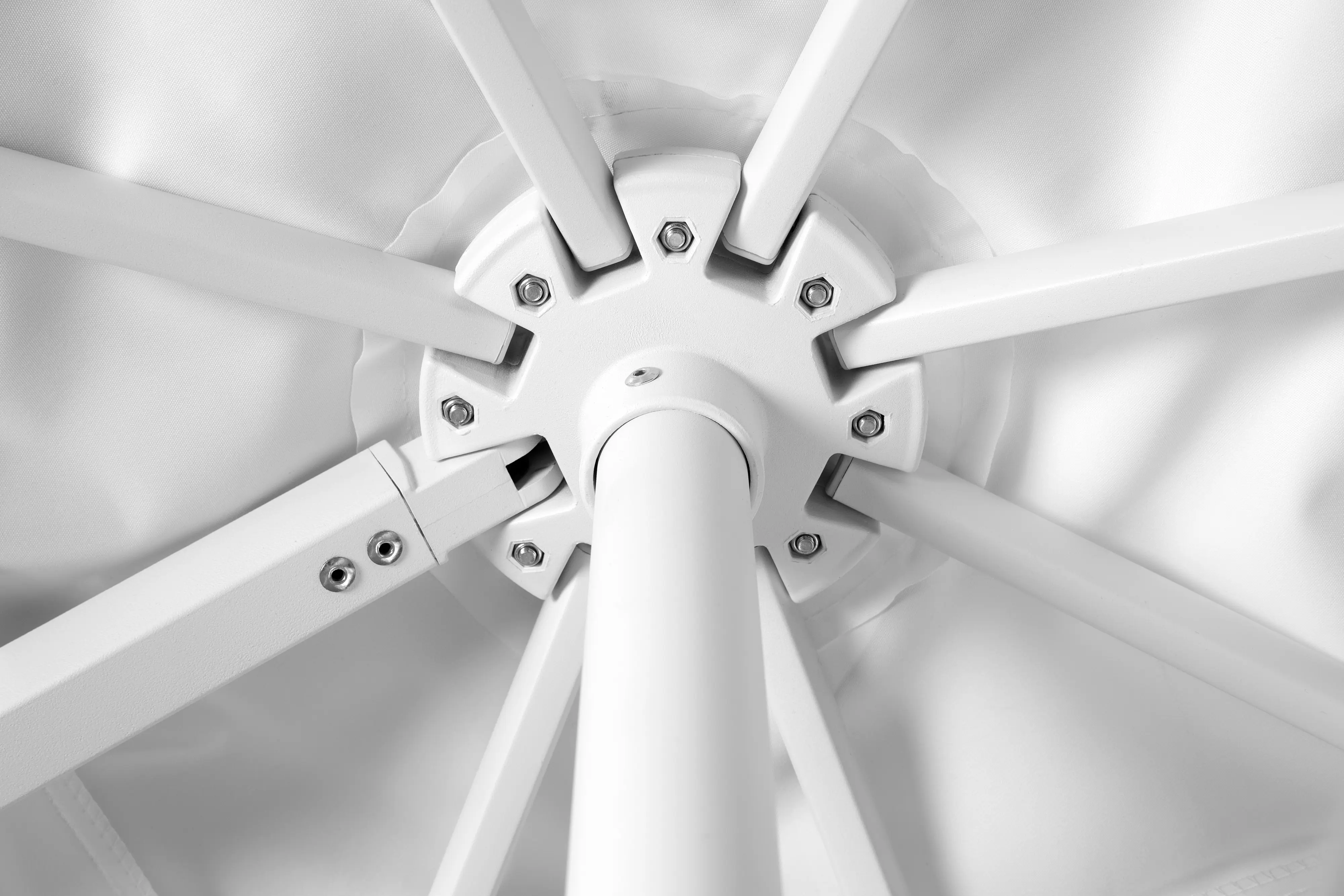 Schneider Sonnenschirm Rhodos Twist Bianco weiß, 300 x 300 cm