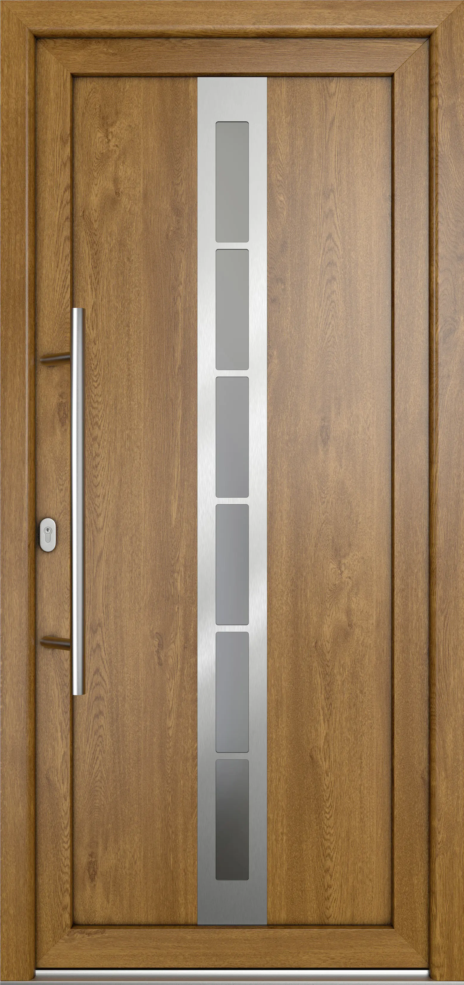 Meeth Haustür Signum Pro PVC Modell 38 88 x 208 cm DIN Links weiß/golden oak Meeth Haustür Signum Pro PVC Modell 38 88 x 208 cm DIN Links weiß/golden oak