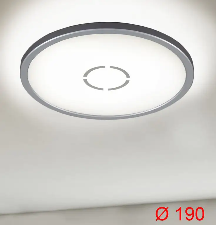 Briloner Slim LED Panel Free silber Ø 19 cm mit Backlight-Effekt