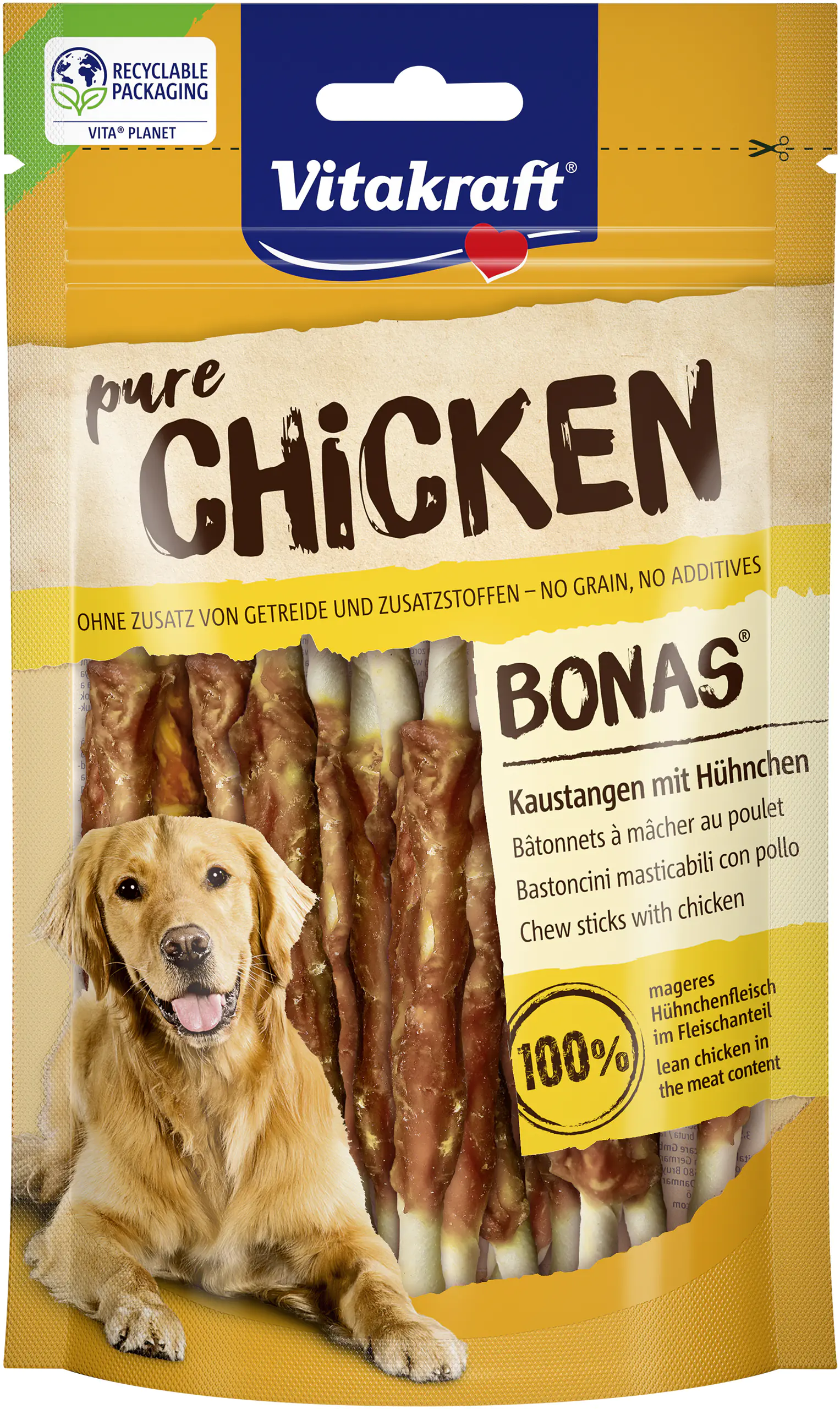 Vitakraft CHICKEN Bonas® Kaustangen Huhn 80 g Vitakraft CHICKEN Bonas® Kaustangen Huhn 80 g