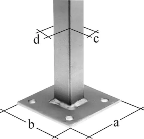 Alberts Universalpfosten 102 cm, 30 x 30 mm, feuerverzinkt