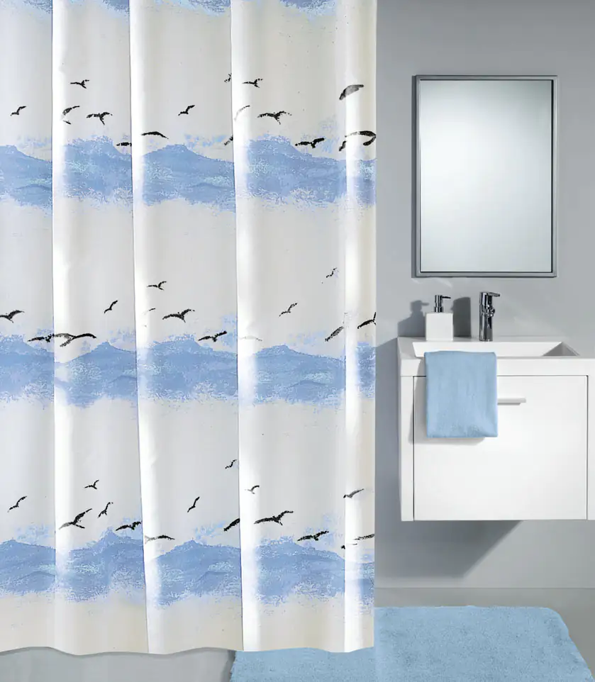 4004478635647_948685 Kleine Wolke Duschvorhang Seaside krokusblau, 180 x 200 cm