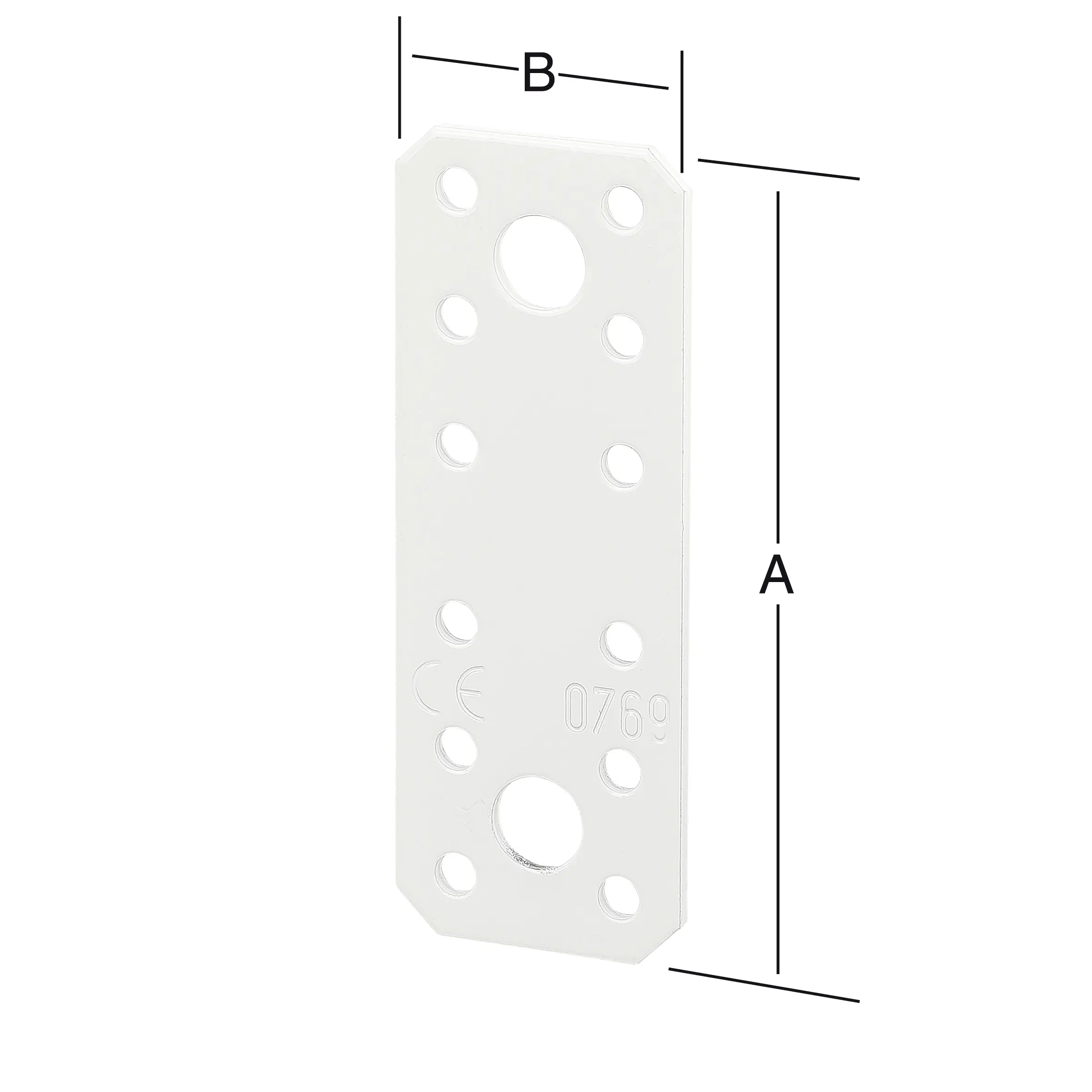 Vormann Flachverbinder weiß 96 x 35 mm