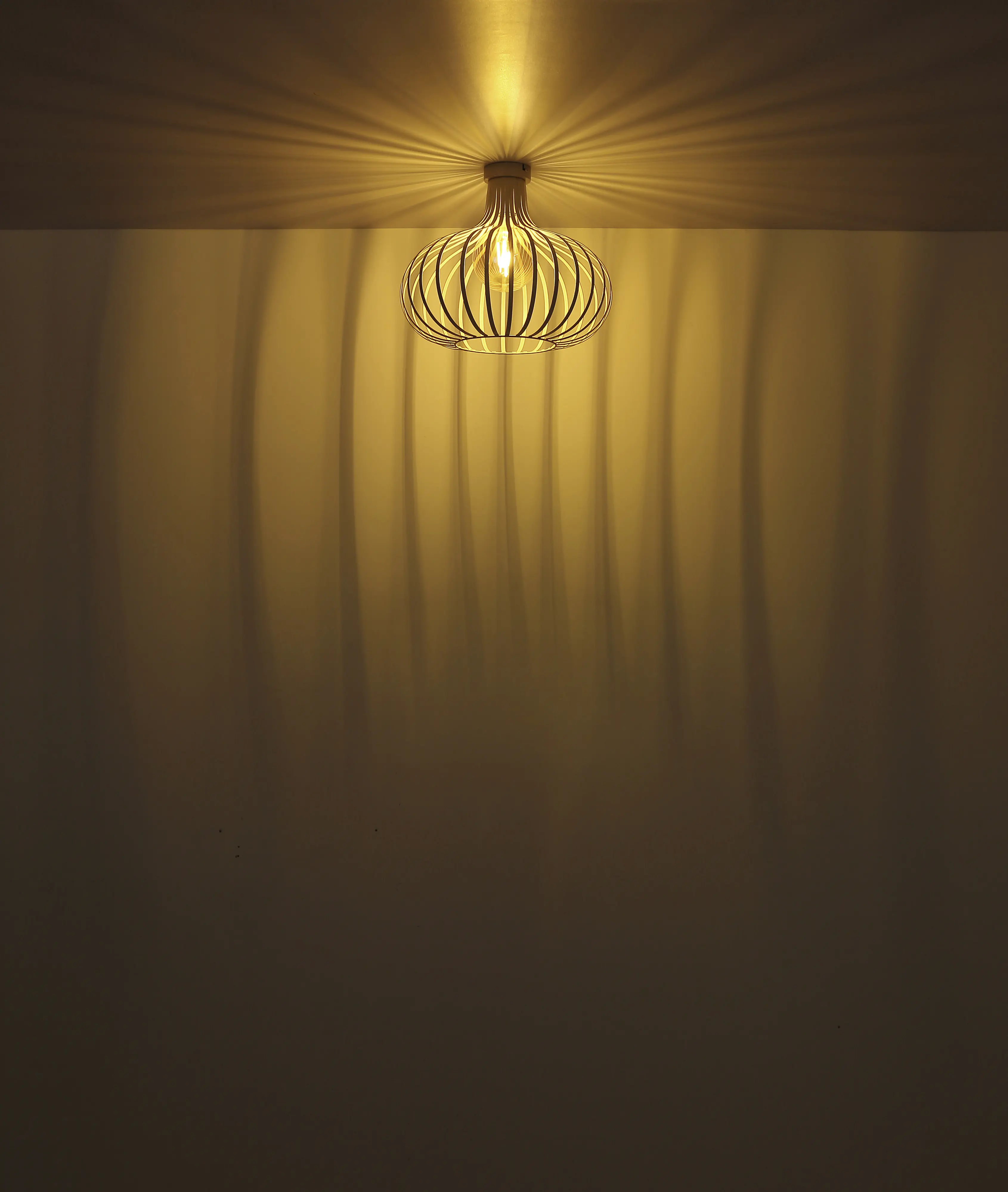 Globo Deckenleuchte Mateo Ø 40 x 35 cm cremefarben matt