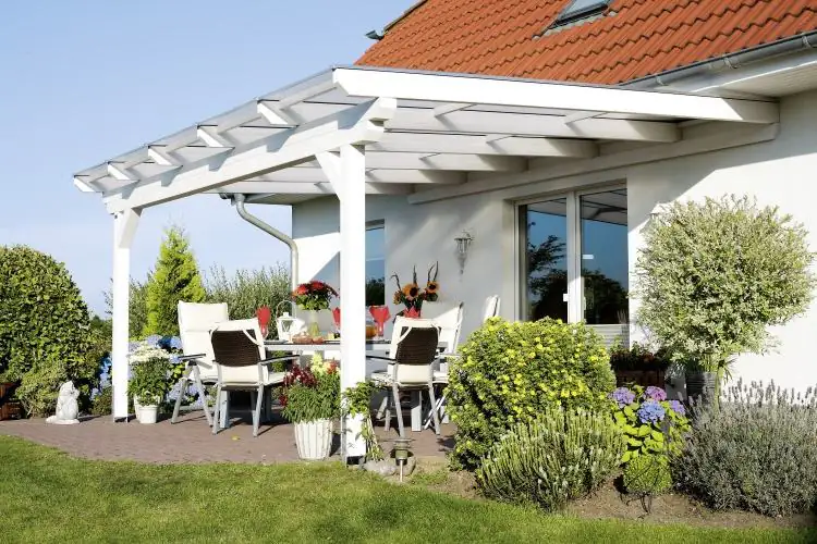 SKAN HOLZ Terrassenüberdachung Ancona 434 x 250 cm, Leimholz, natur SKAN HOLZ Terrassenüberdachung Ancona 434 x 250 cm, Leimholz, natur