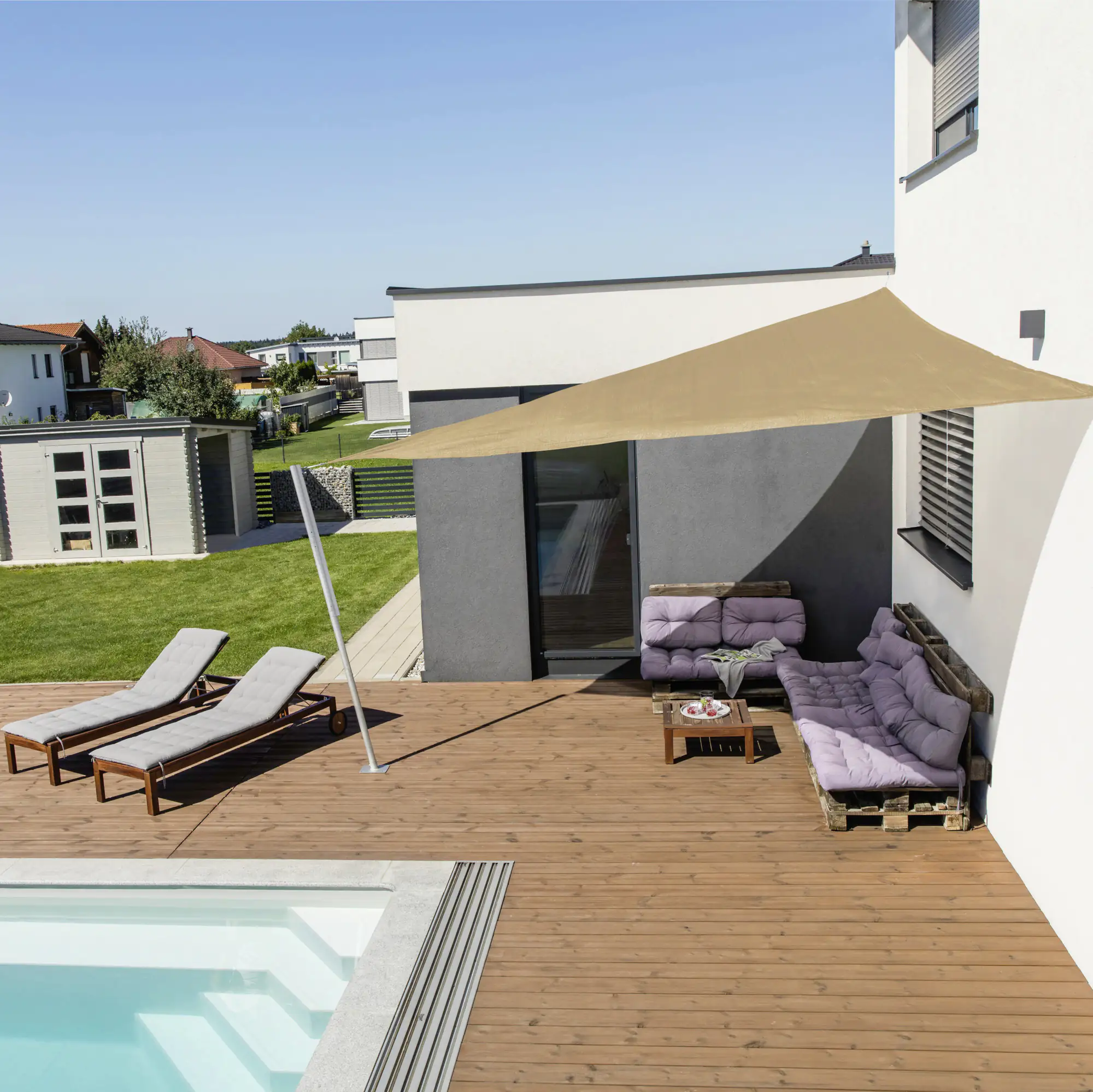 Windhager Sonnensegel Capri reed 4 x 4 x 4 m