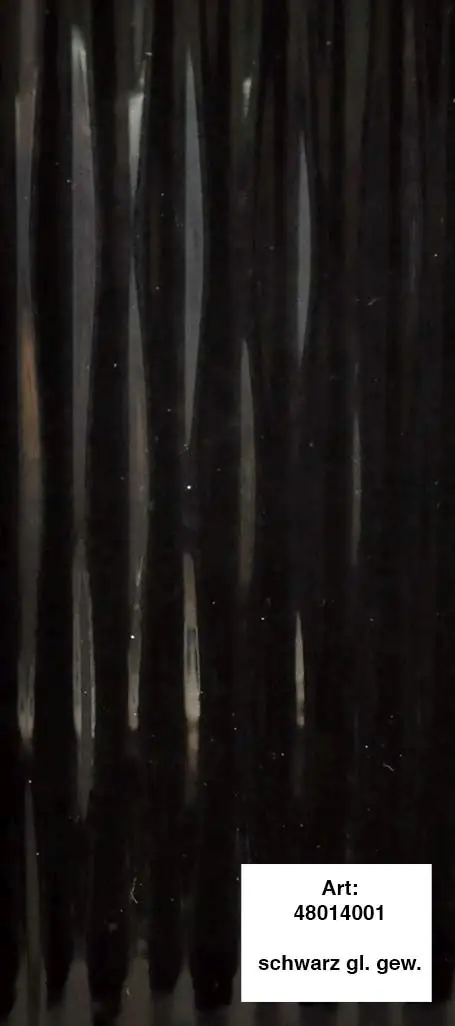 4001116480140 alfer Design-Platte 1000 x 600 mm Kunststoff gewellt, schwarz glänzend